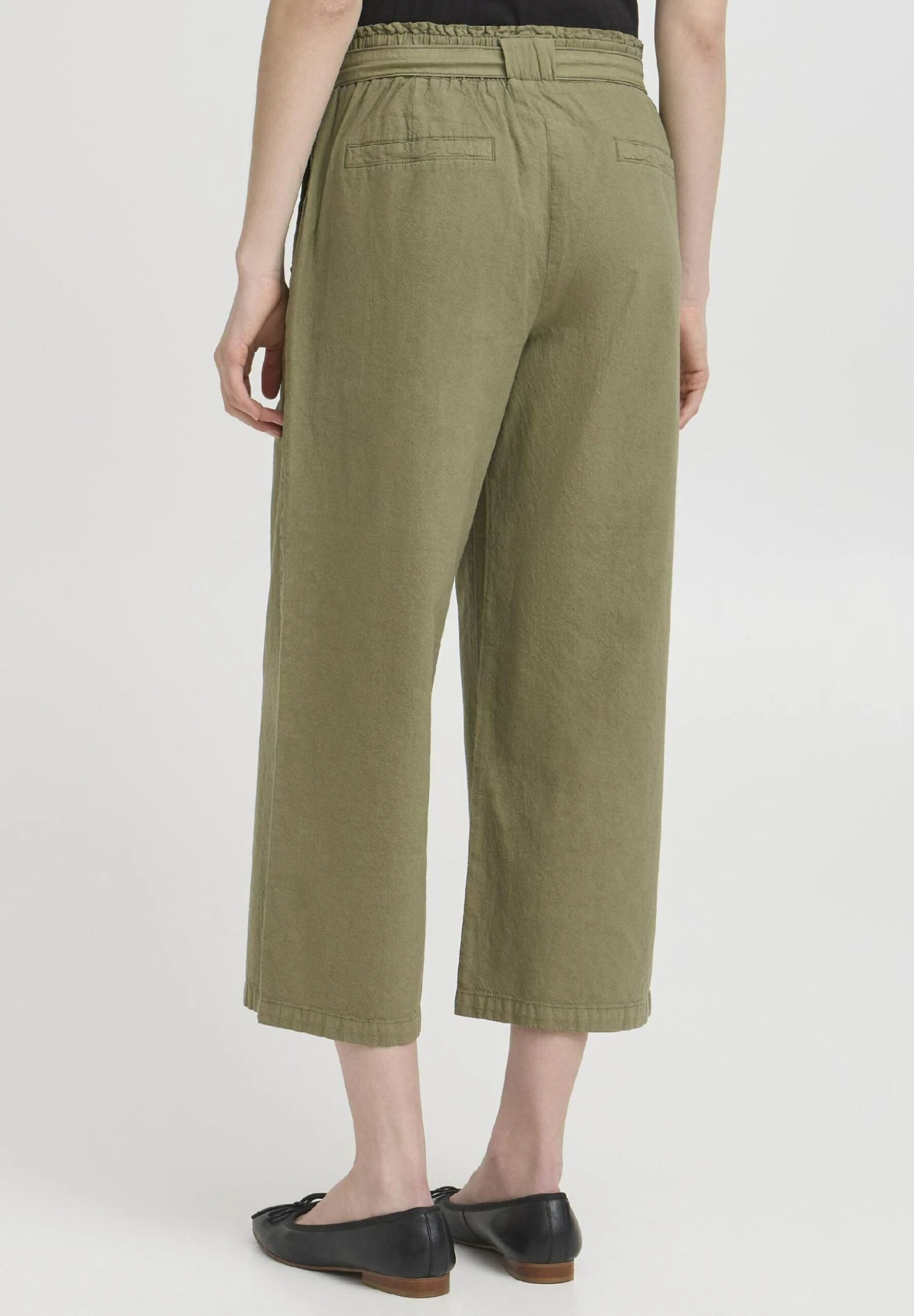 OXMO OXLINASA REGULAR FIT - Trousers - Dusty Oliv 3 OXMO OXLINASA REGULAR FIT - Trousers - Dusty Oliv - Image 3