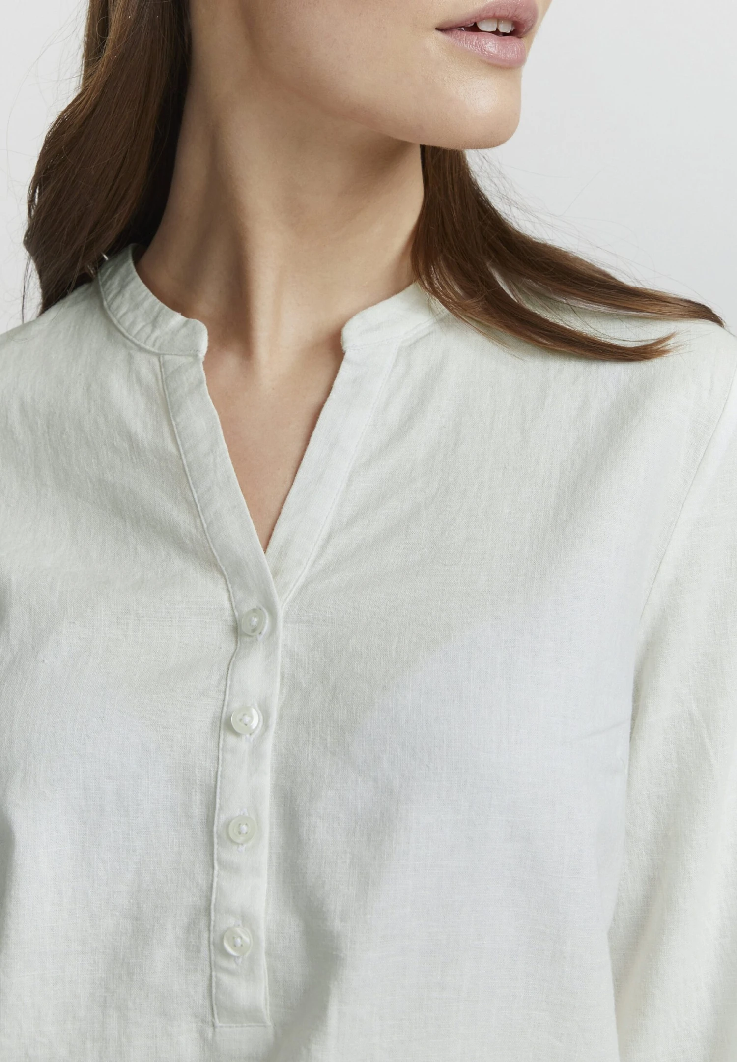 OXMO OXANEA LEINEN MIX - Blouse - Off White 4 OXMO OXANEA LEINEN MIX - Blouse - Off White - Image 4