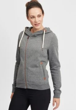 OXMO OXVicky - Zip-up Sweatshirt - Grey Mel