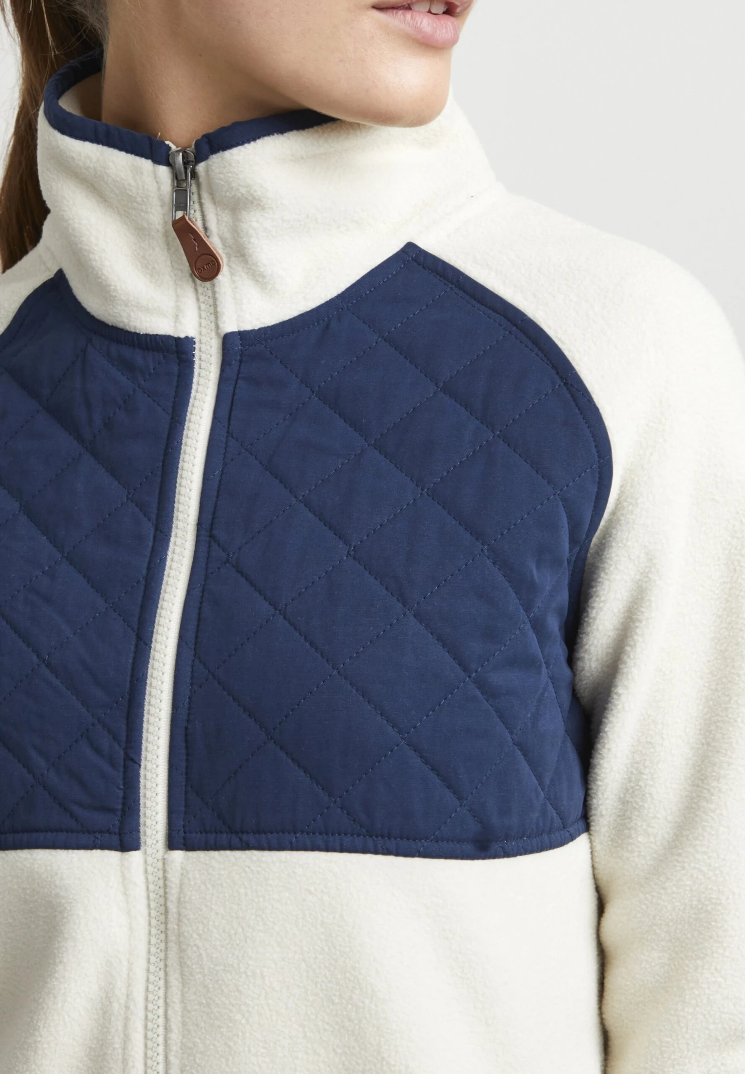 OXMO OXMalin - Fleece Jacket - Oatmeal 4 OXMO OXMalin - Fleece Jacket - Oatmeal - Image 4