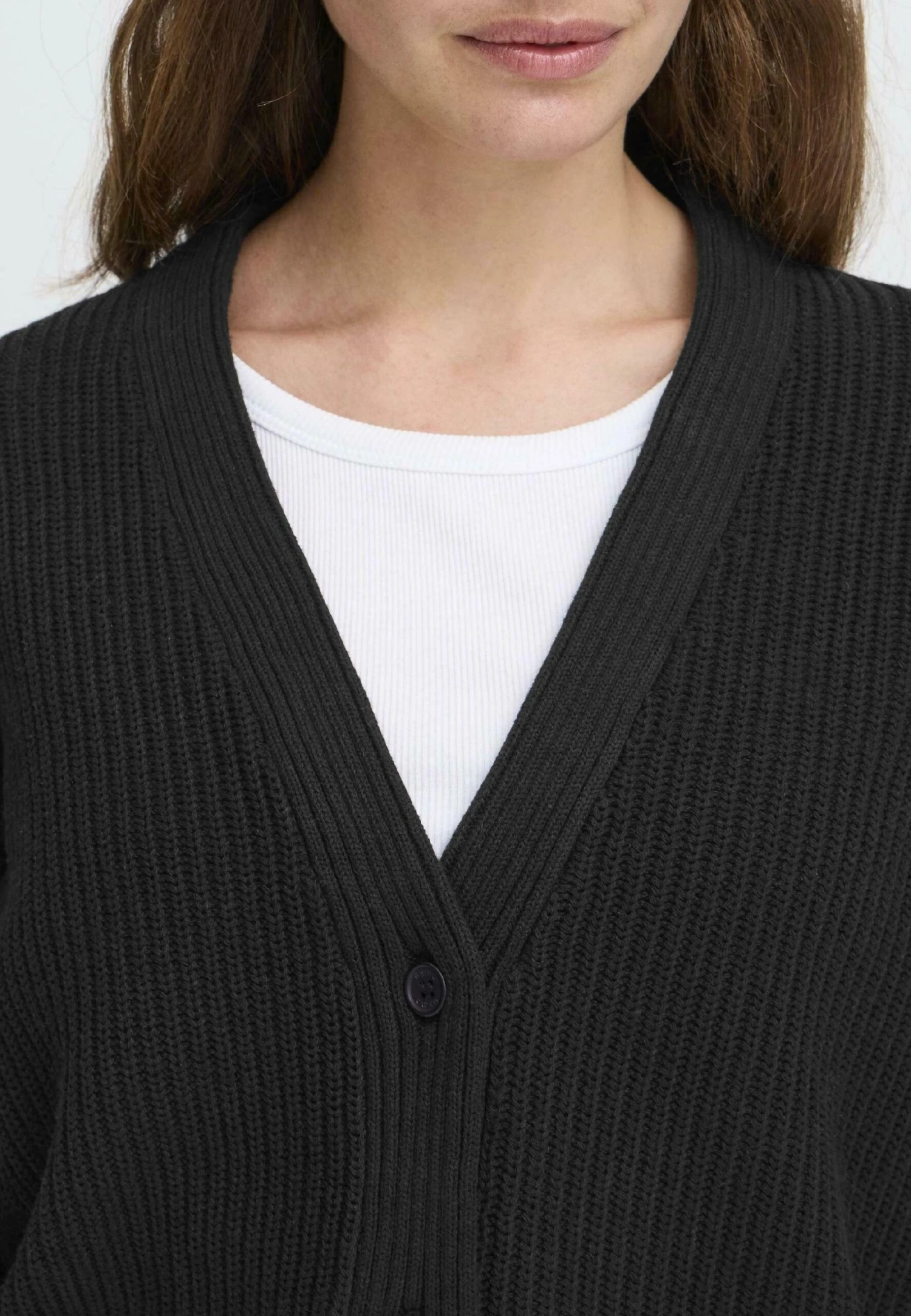 OXMO OXKIMMIE - Cardigan - True Black 4 OXMO OXKIMMIE - Cardigan - True Black - Image 4