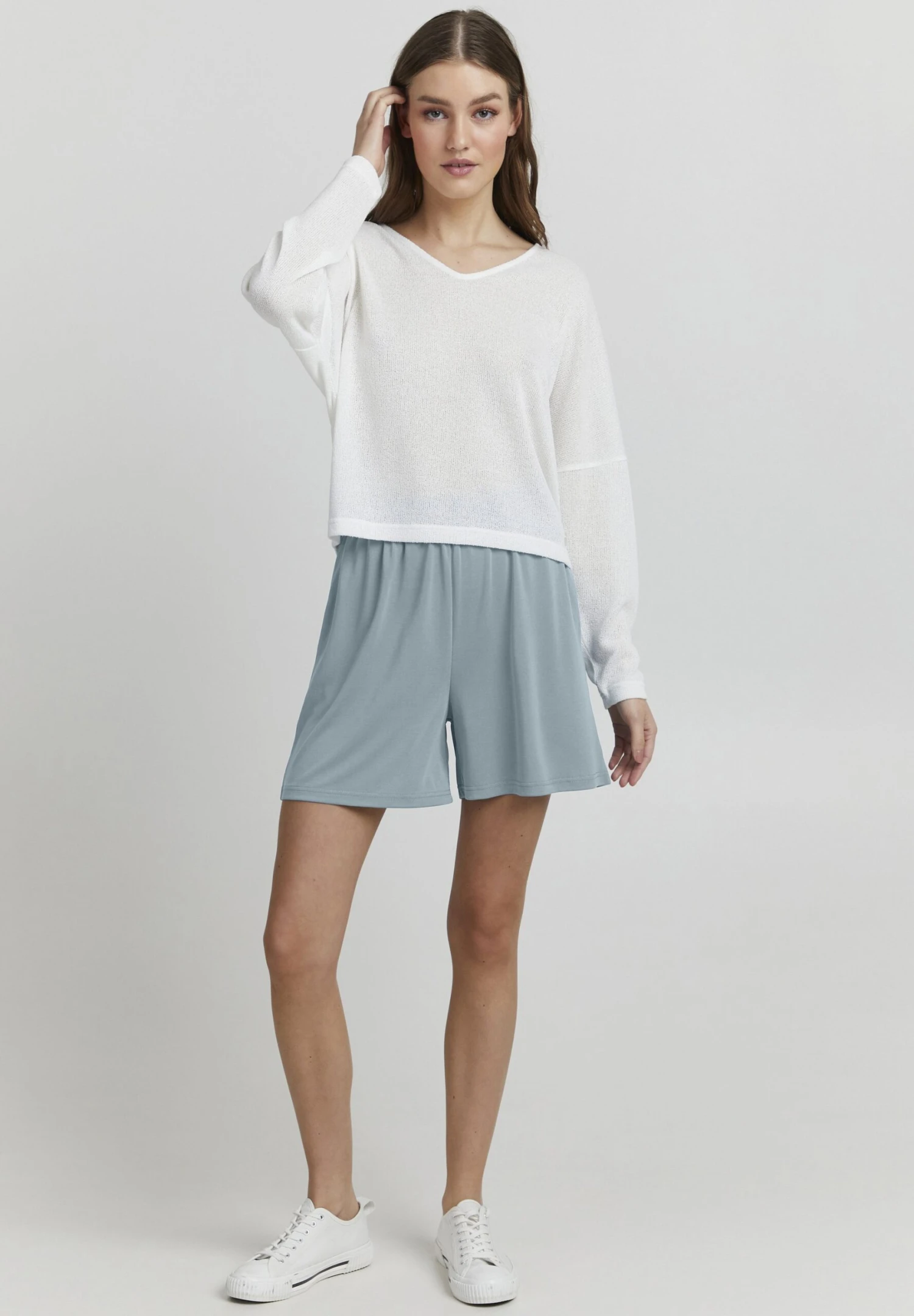 OXMO OXBJ�RK REGULAR FIT - Shorts - Smoke Blue 2 OXMO OXBJ�RK REGULAR FIT - Shorts - Smoke Blue - Image 2