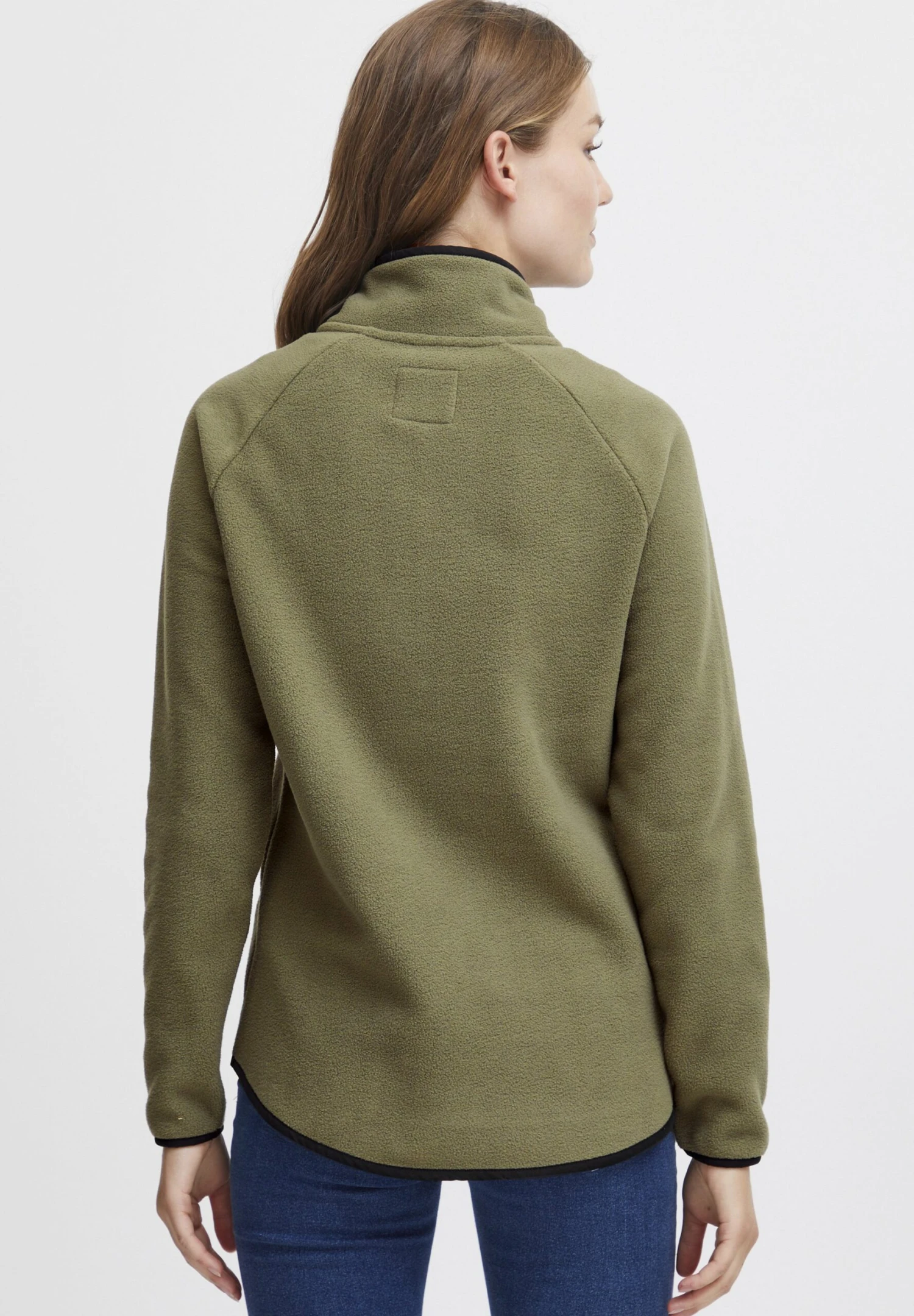 OXMO OXMalita - Fleece Jumper - Dusty Olive 3 OXMO OXMalita - Fleece Jumper - Dusty Olive - Image 3