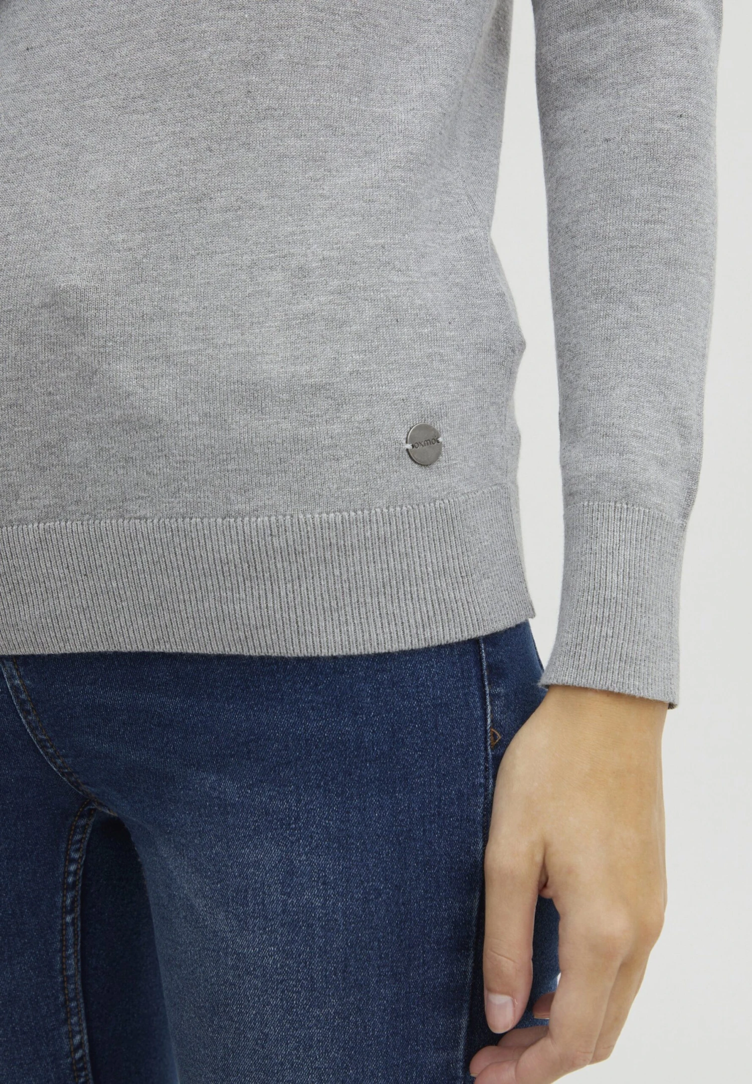 OXMO OXKatja - Jumper - Mid Grey Melange 5 OXMO OXKatja - Jumper - Mid Grey Melange - Image 5