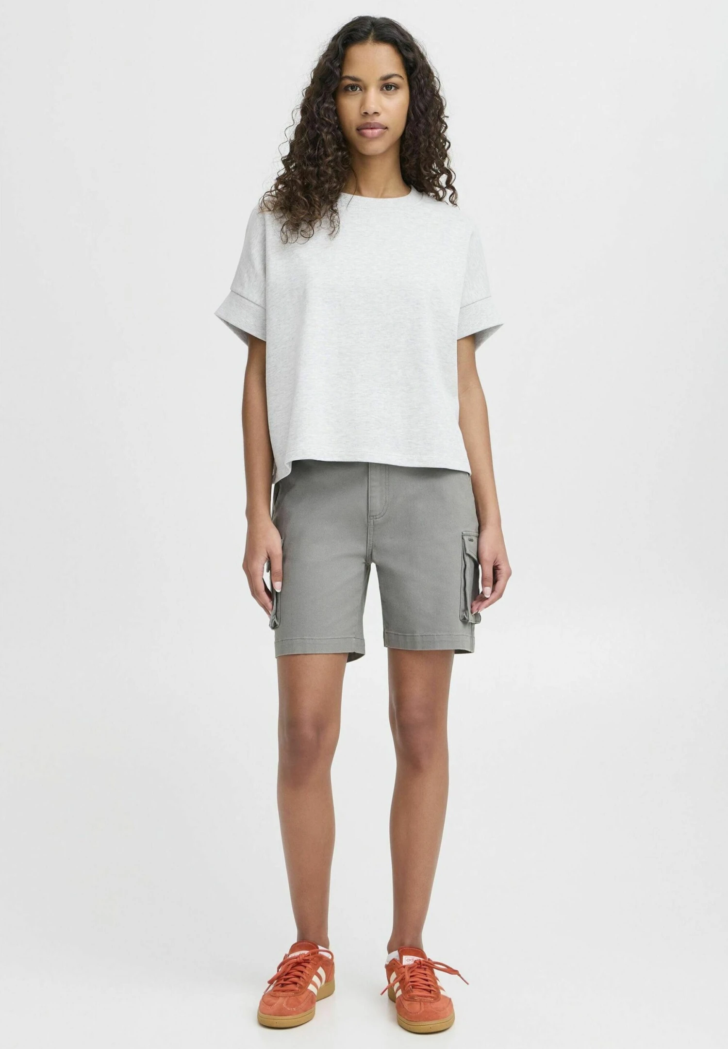 OXMO OXKVINNE REGULAR FIT - Shorts - Pewter 2 OXMO OXKVINNE REGULAR FIT - Shorts - Pewter - Image 2