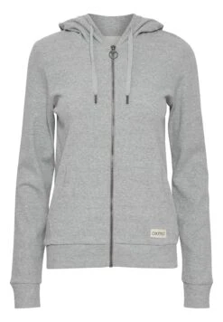 OXMO OXLOVA - Zip-up Sweatshirt - Light Grey Melange -OXMO Store cb9d0f04326242f3a17a57ce8e5e6afe 3