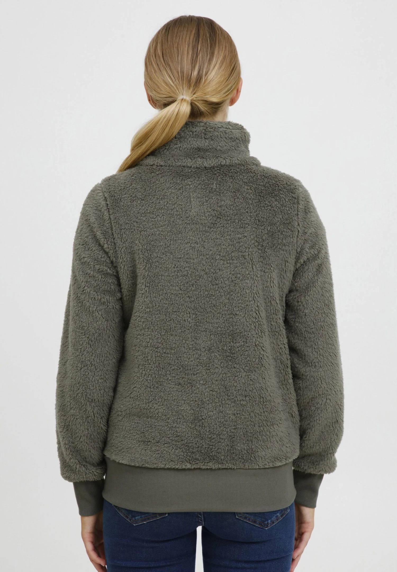OXMO OXANNEKA TEDDY - Fleece Jacket - Grey 3 OXMO OXANNEKA TEDDY - Fleece Jacket - Grey - Image 3