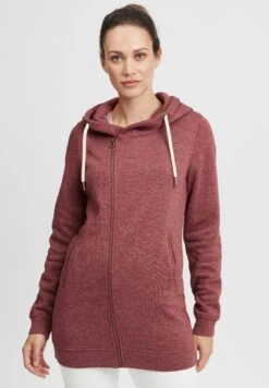 OXMO OXVicky - Zip-up Sweatshirt - Wine R Mel
