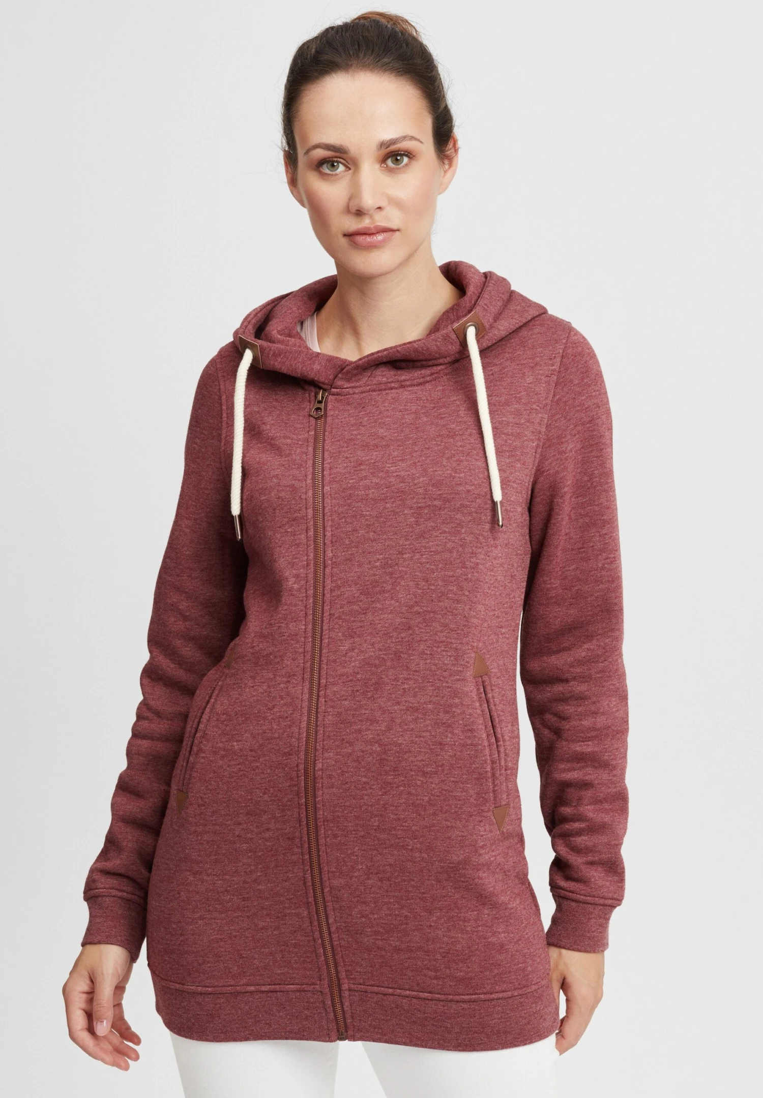 OXMO OXVicky - Zip-up Sweatshirt - Wine R Mel 1 OXMO OXVicky - Zip-up Sweatshirt - Wine R Mel