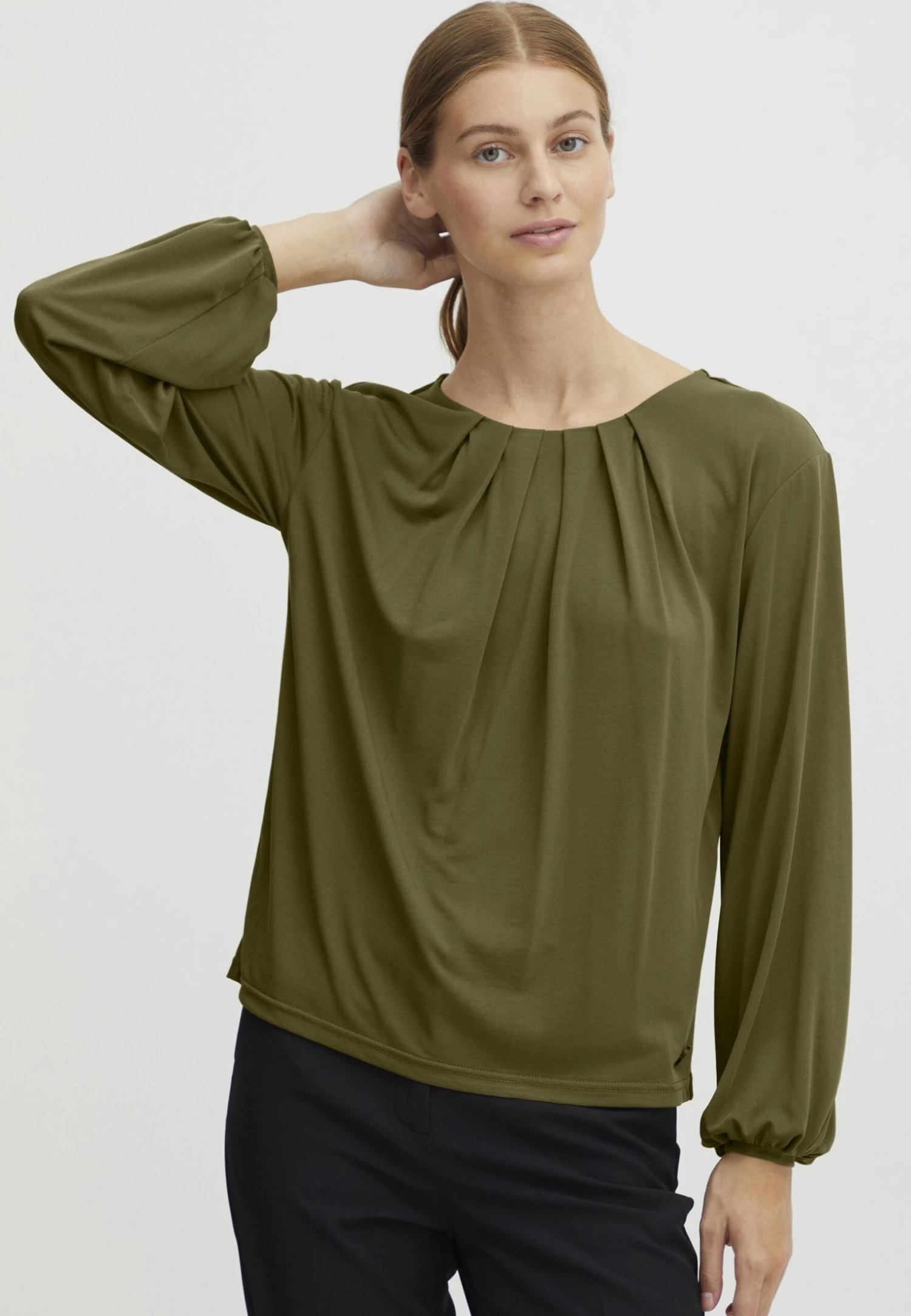 OXMO OXHAL - Blouse - Military Olive 1 OXMO OXHAL - Blouse - Military Olive