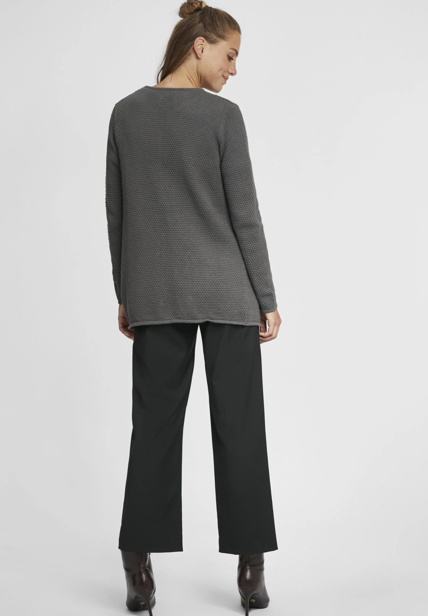 OXMO OXHilda - Cardigan - Pewter 3 OXMO OXHilda - Cardigan - Pewter - Image 3