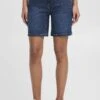OXMO OXMIRA REGULAR FIT - Denim Shorts - Dark Blue Denim