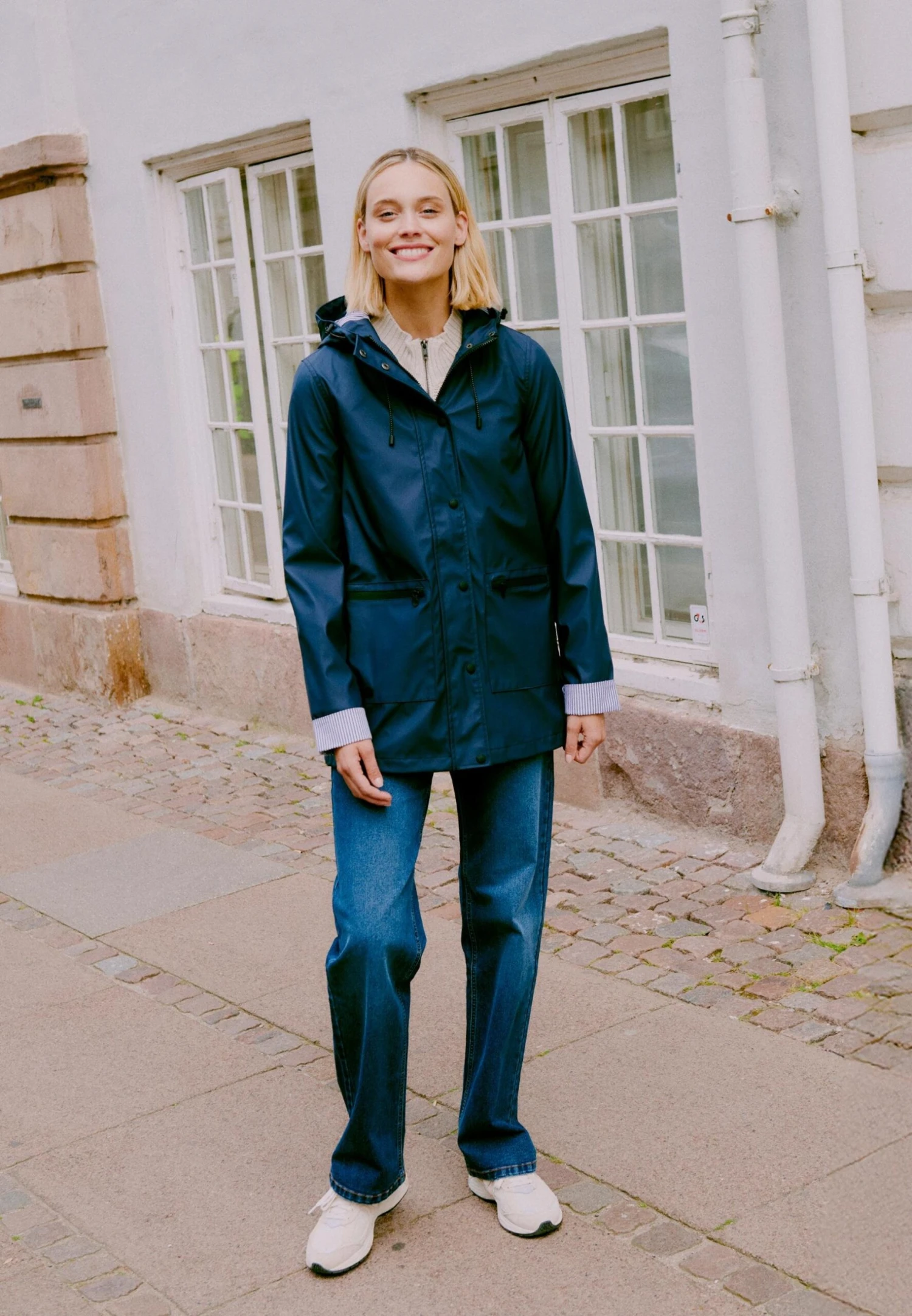 OXMO OXBECKY - Waterproof Jacket - Dark Blue 2 OXMO OXBECKY - Waterproof Jacket - Dark Blue - Image 2