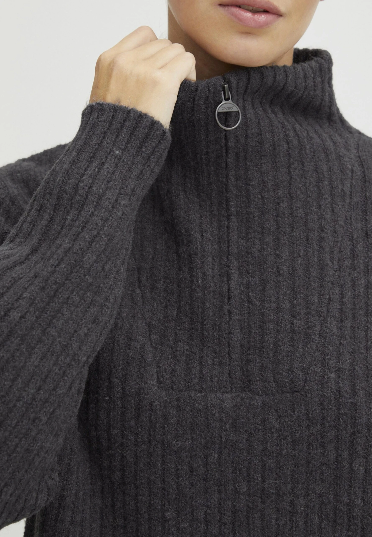 OXMO OXSaline - Jumper - Blackened Pearl Melange 4 OXMO OXSaline - Jumper - Blackened Pearl Melange - Image 4