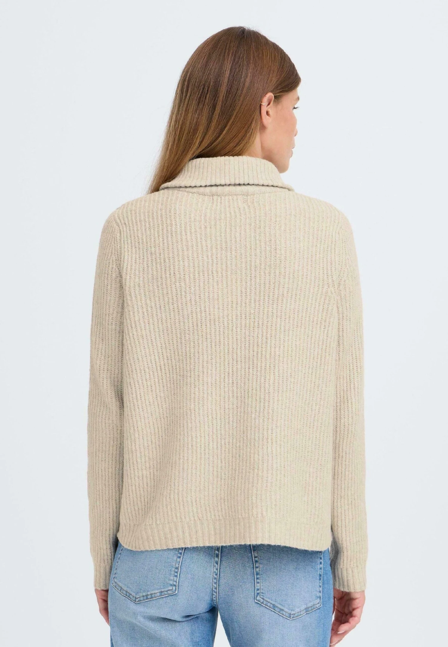 OXMO IHBALLINO - Jumper - Oatmeal Melange 3 OXMO IHBALLINO - Jumper - Oatmeal Melange - Image 3