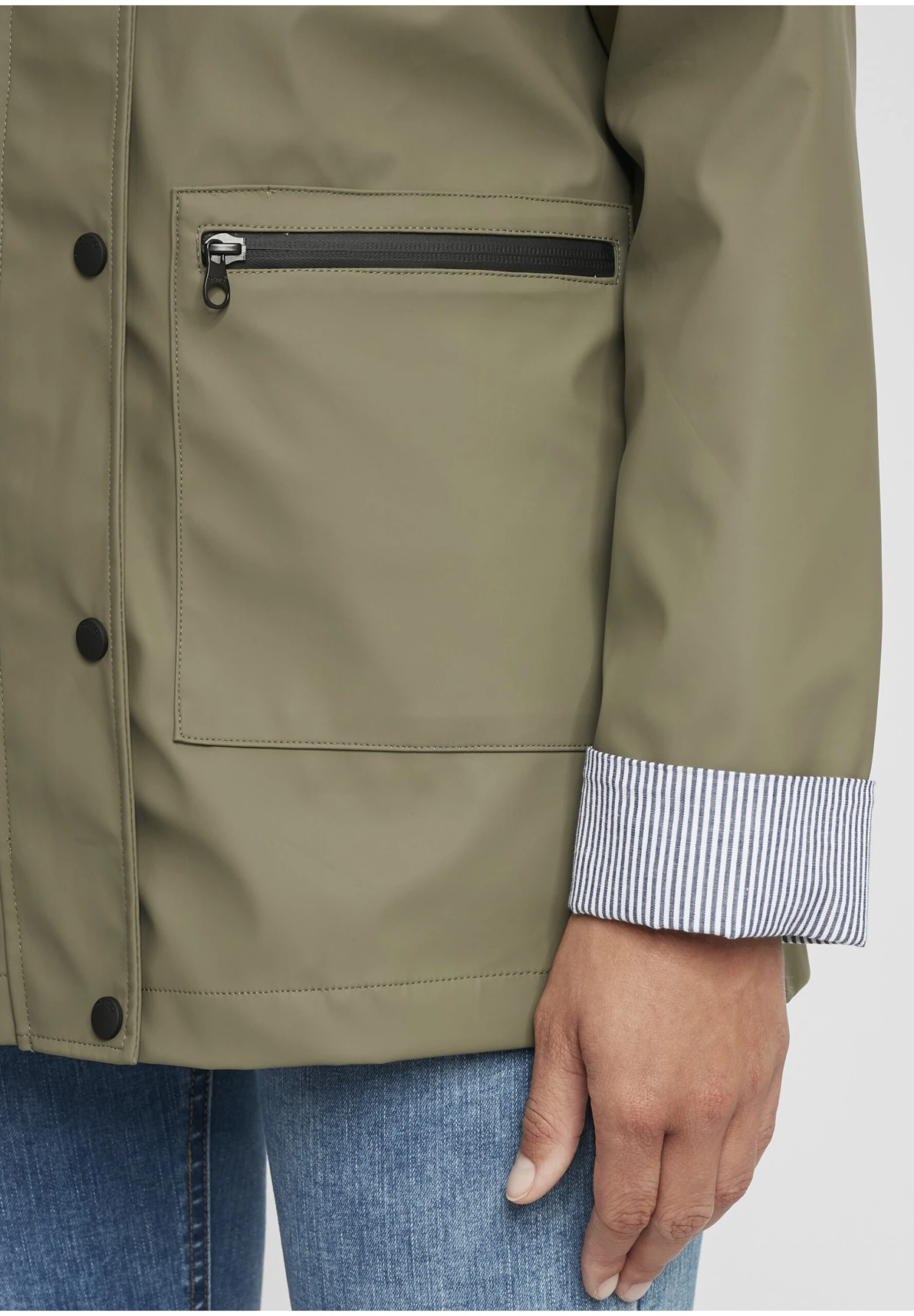 OXMO OXBECKY - Waterproof Jacket - Olive 5 OXMO OXBECKY - Waterproof Jacket - Olive - Image 5