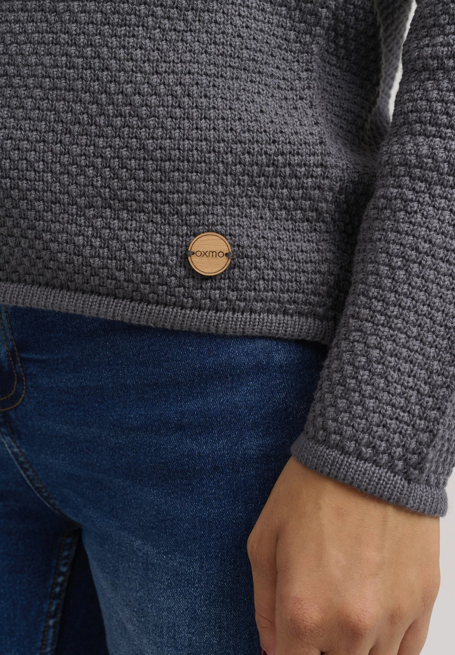 OXMO OXHANNA - Jumper - Pewter 5 OXMO OXHANNA - Jumper - Pewter - Image 5