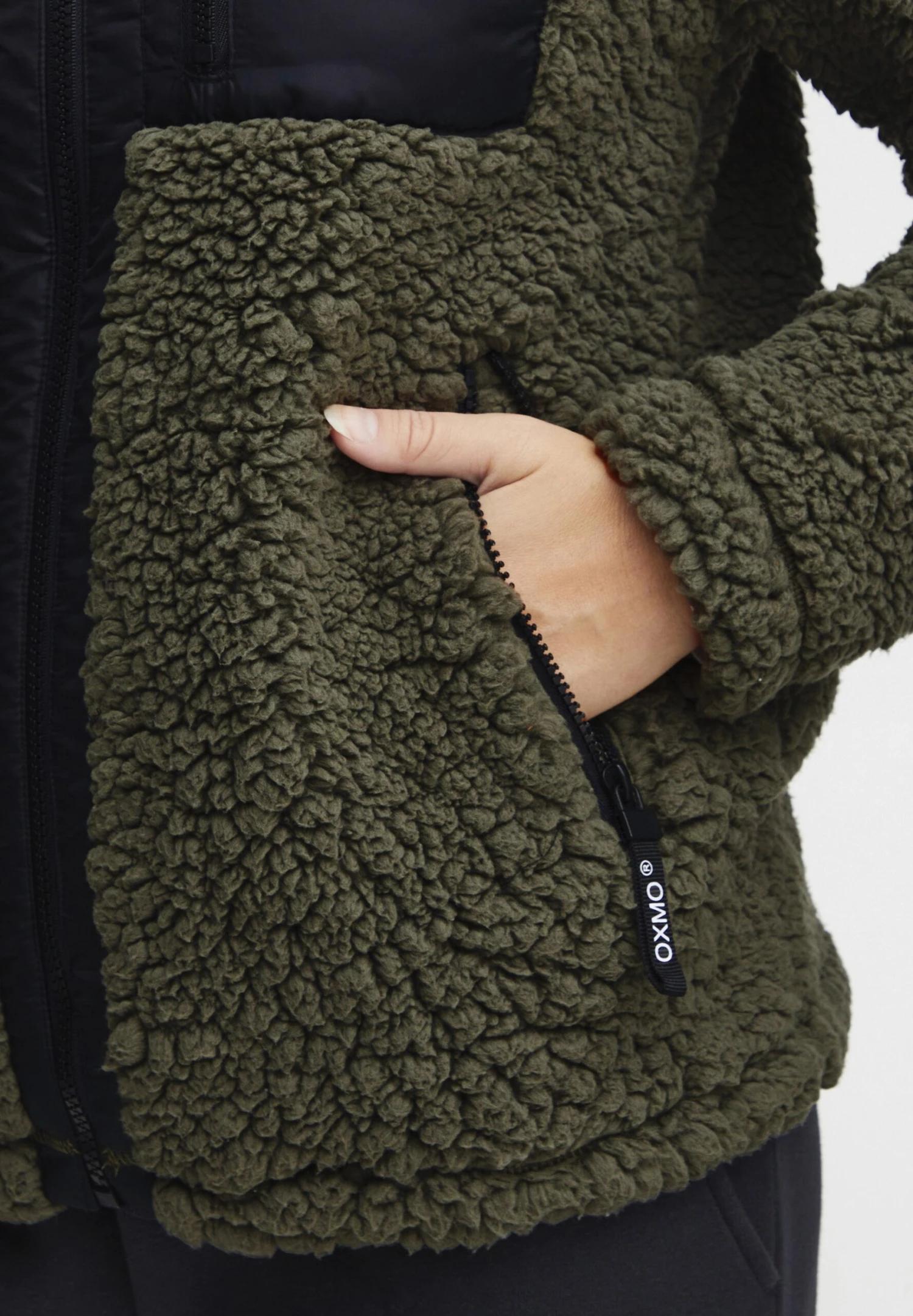 OXMO OXELLIN - Fleece Jacket - Dusty Olive 5 OXMO OXELLIN - Fleece Jacket - Dusty Olive - Image 5