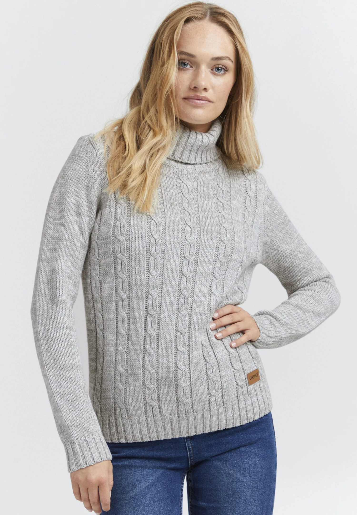 OXMO OXPHILIPA - Jumper - Lig Grey M 1 OXMO OXPHILIPA - Jumper - Lig Grey M