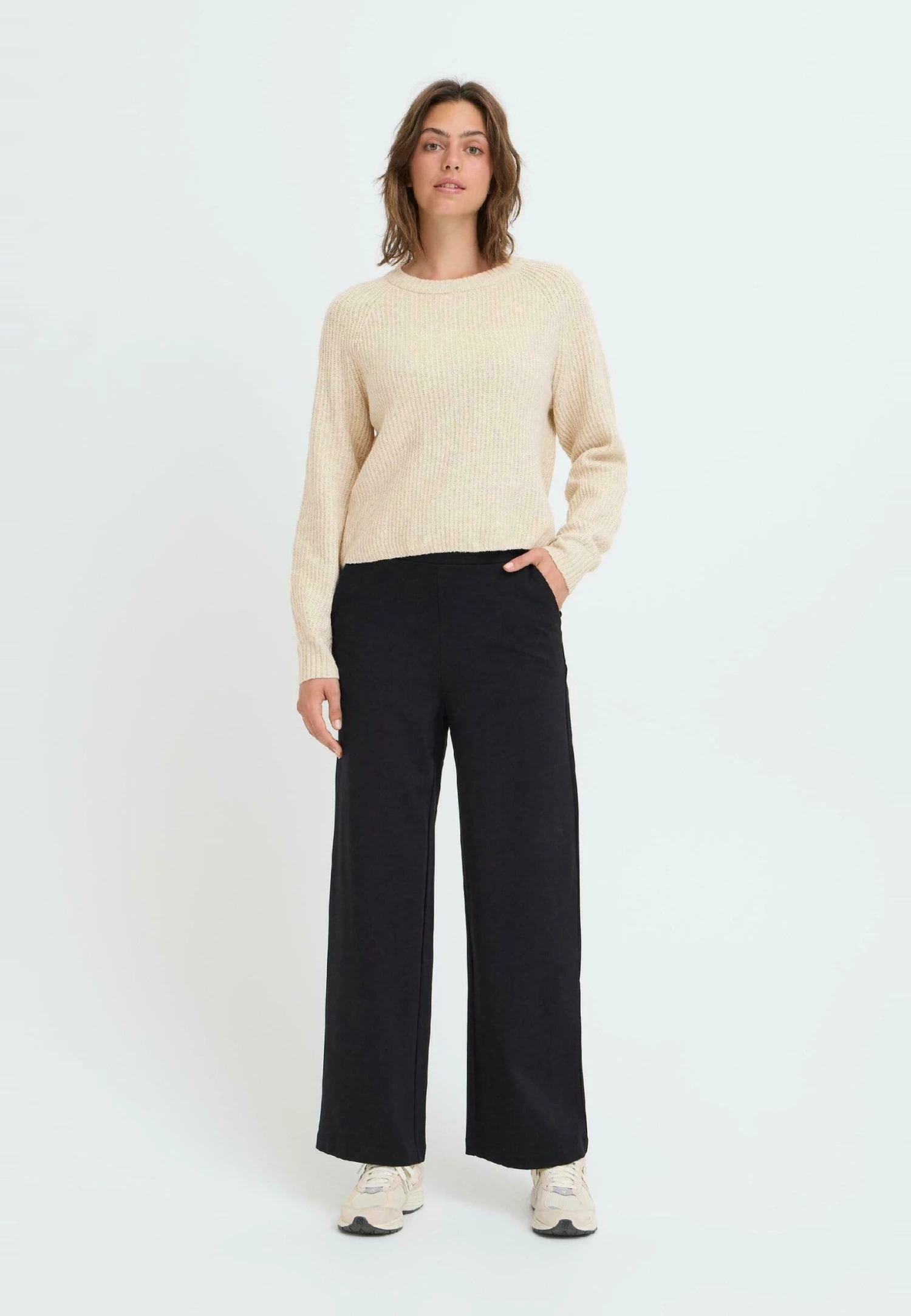 OXMO IHFANSI - Jumper - Oatmeal Melange 2 OXMO IHFANSI - Jumper - Oatmeal Melange - Image 2