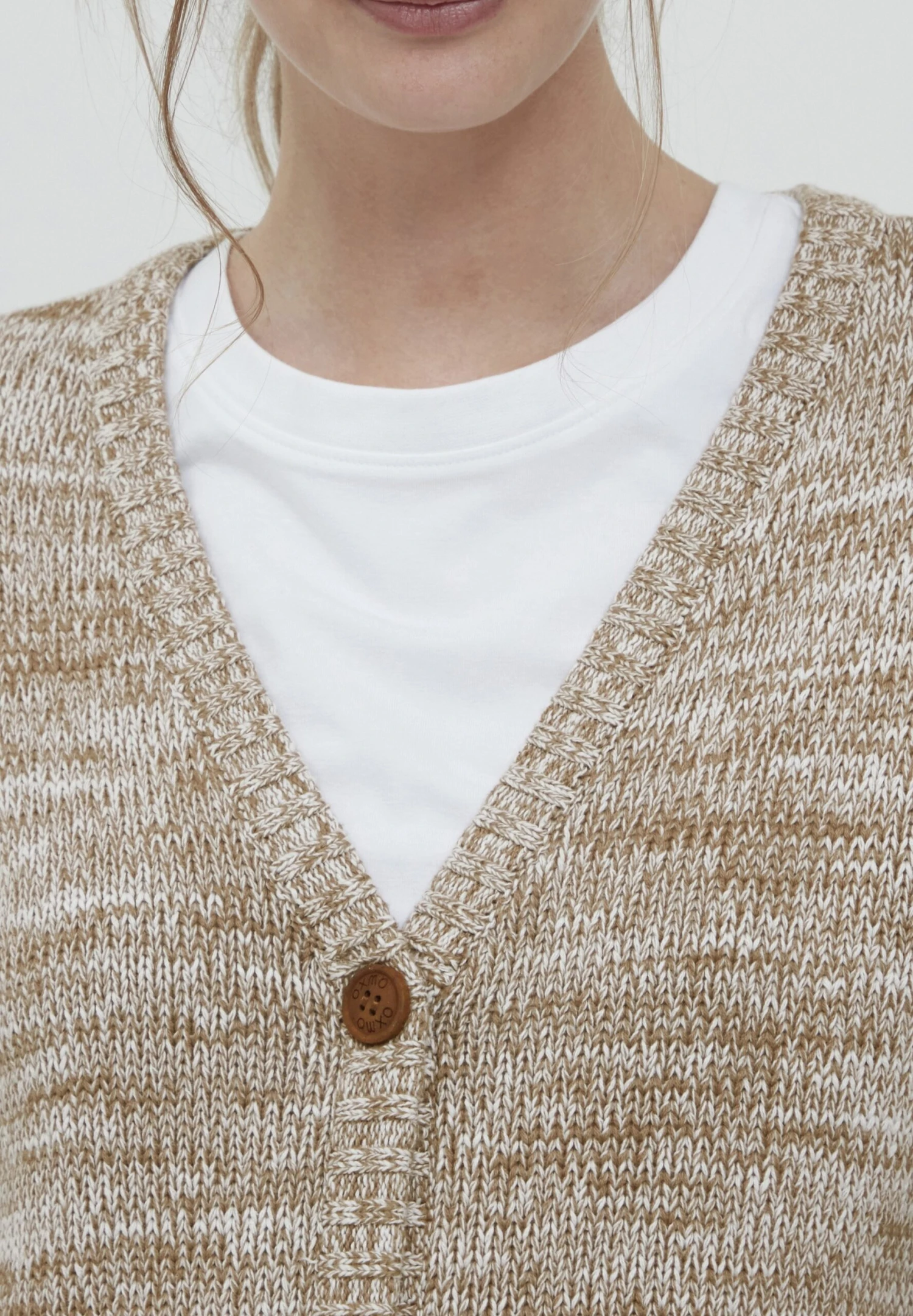 OXMO OXHILEMONA - Cardigan - Dune 6 OXMO OXHILEMONA - Cardigan - Dune - Image 6