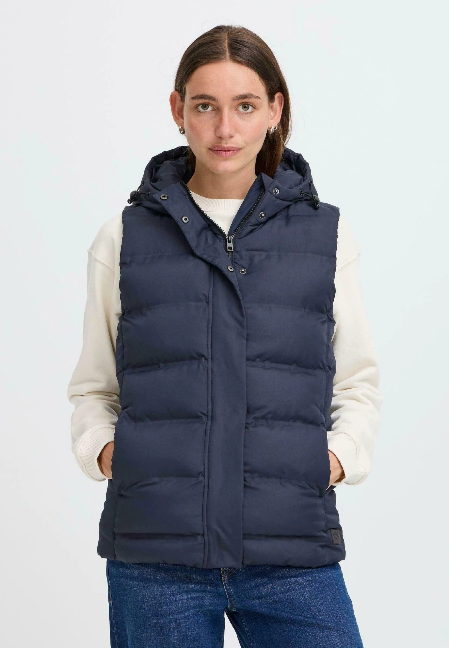 OXMO OXMARIANN - Waistcoat - Insignia Blue 1 OXMO OXMARIANN - Waistcoat - Insignia Blue