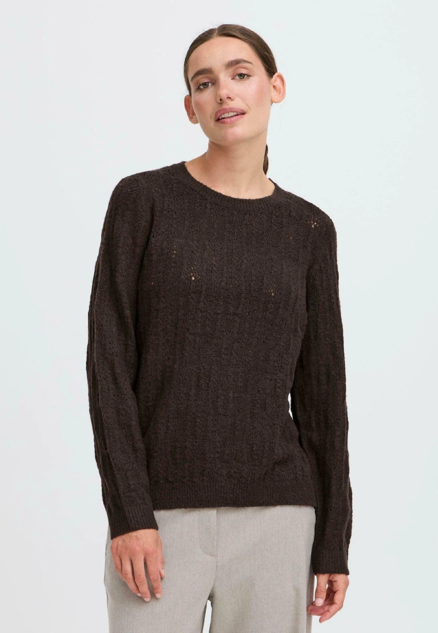 OXMO FRSINVA - Jumper - Chocolate Torte Melange 1 OXMO FRSINVA - Jumper - Chocolate Torte Melange