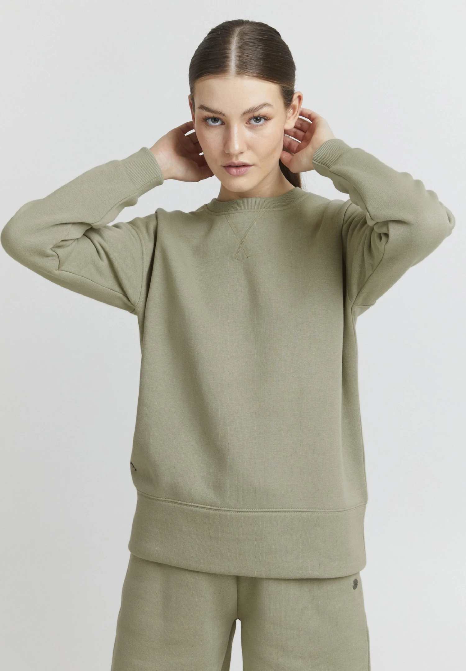 OXMO OXHOLMA - Sweatshirt - Seagrass 1 OXMO OXHOLMA - Sweatshirt - Seagrass