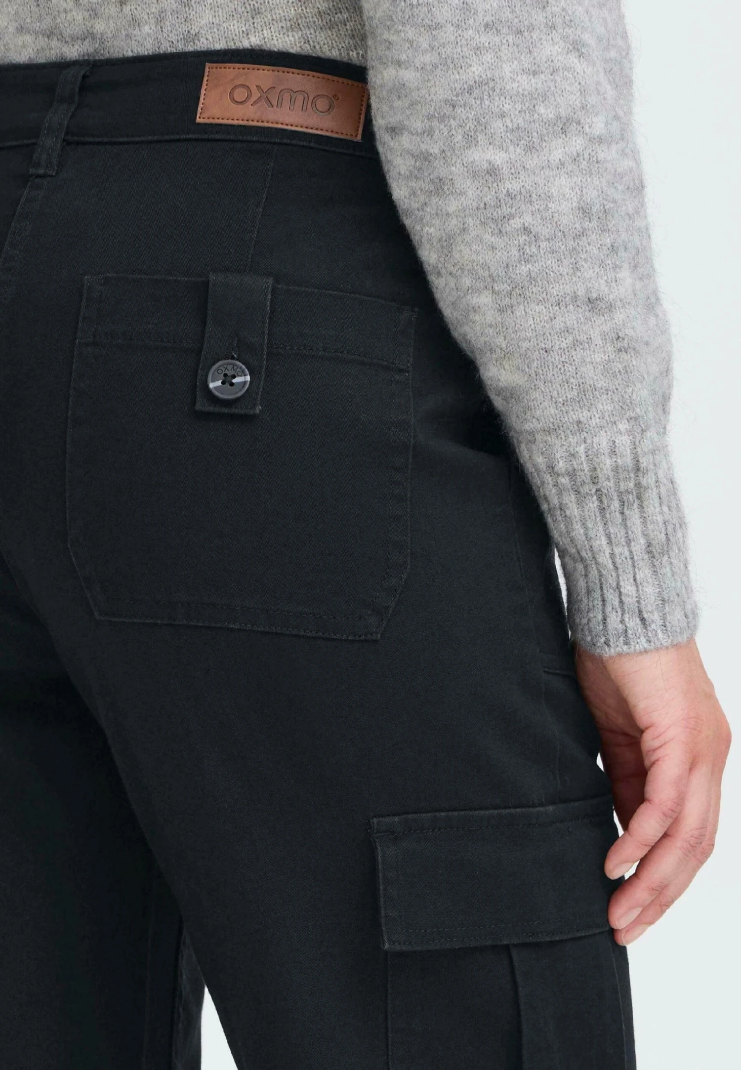 OXMO OXIBEN - Cargo Trousers - Black 4 OXMO OXIBEN - Cargo Trousers - Black - Image 4