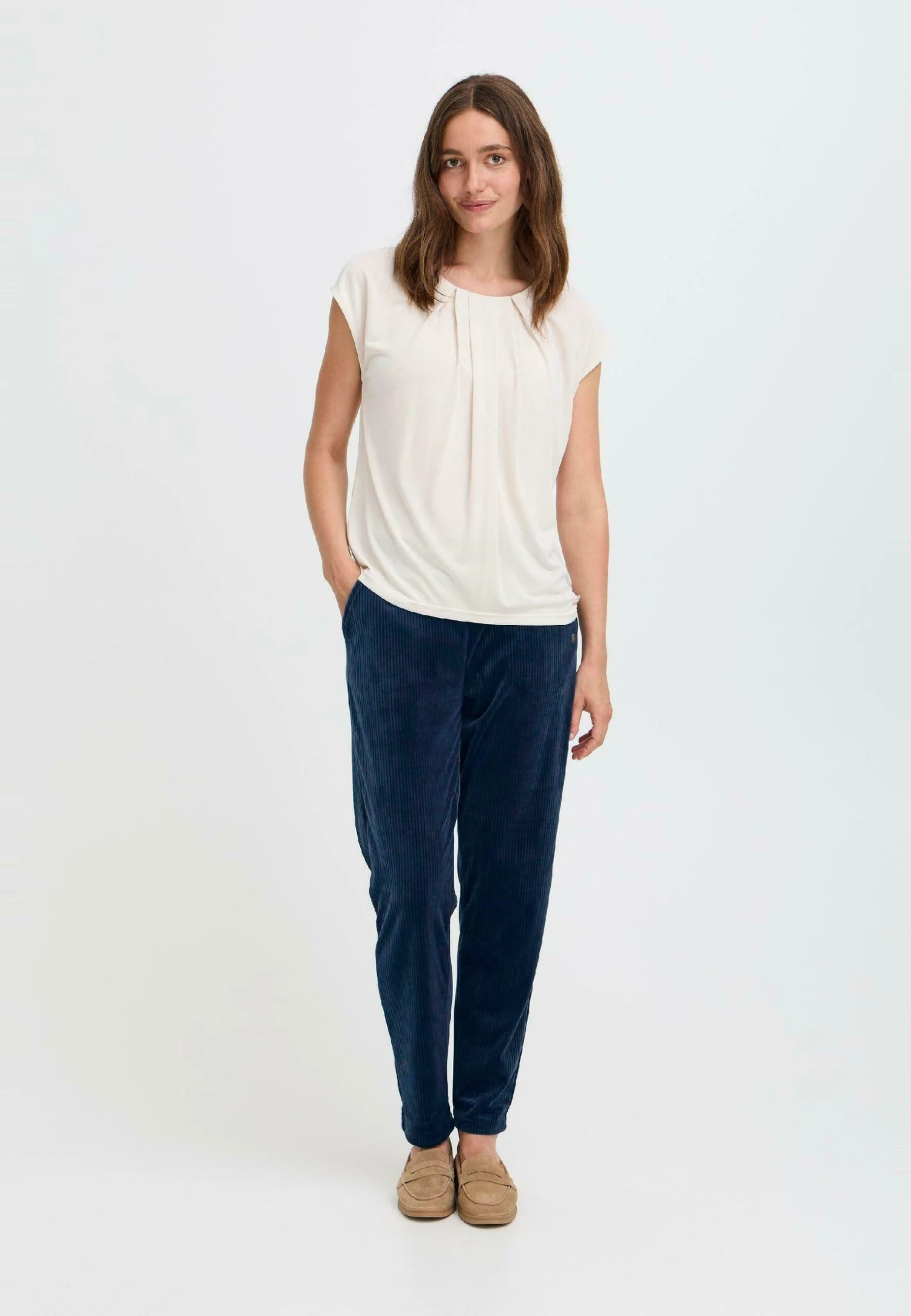 OXMO OXEBBA - Trousers - Dress Blues 2 OXMO OXEBBA - Trousers - Dress Blues - Image 2