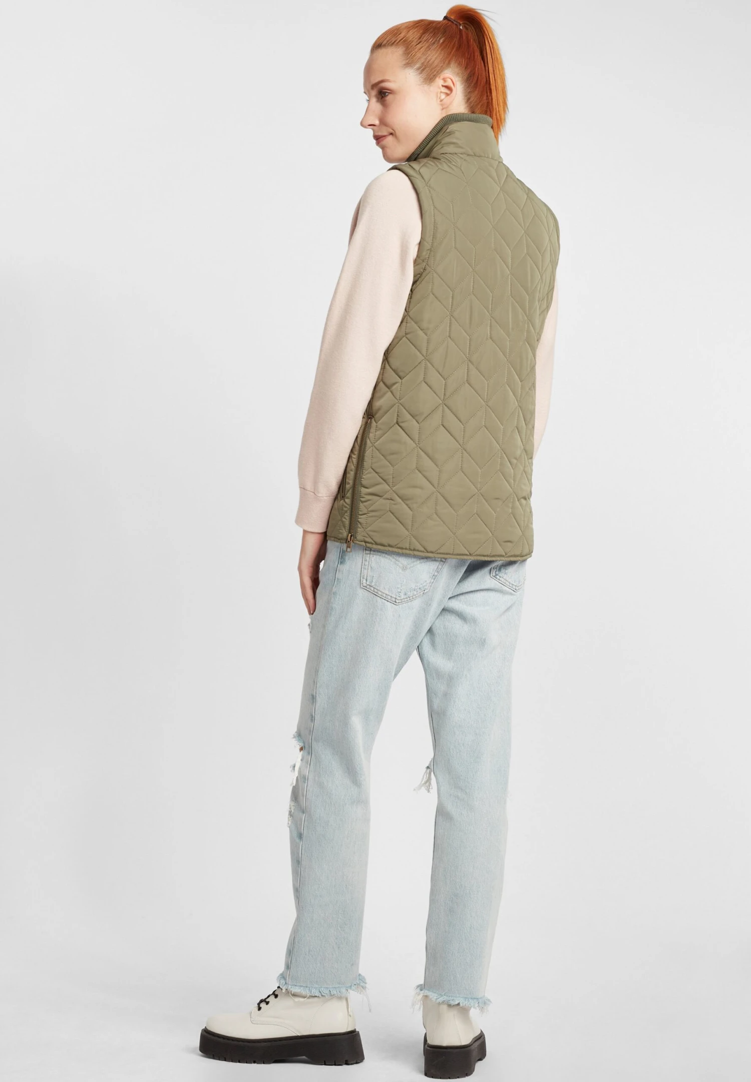 OXMO OXALITA - Waistcoat - Hedge 3 OXMO OXALITA - Waistcoat - Hedge - Image 3