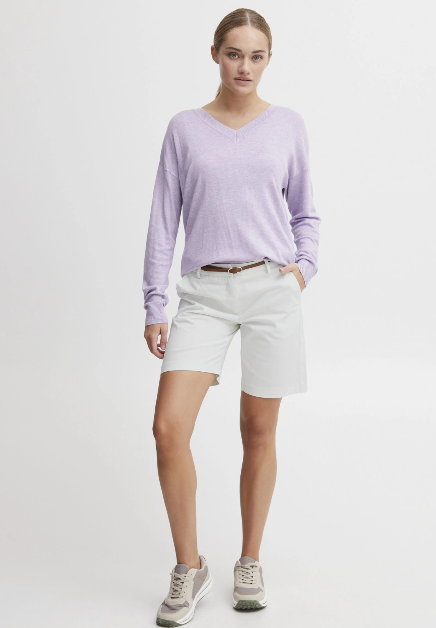 OXMO OXDANEY REGULAR FIT - Shorts - Off White 2 OXMO OXDANEY REGULAR FIT - Shorts - Off White - Image 2