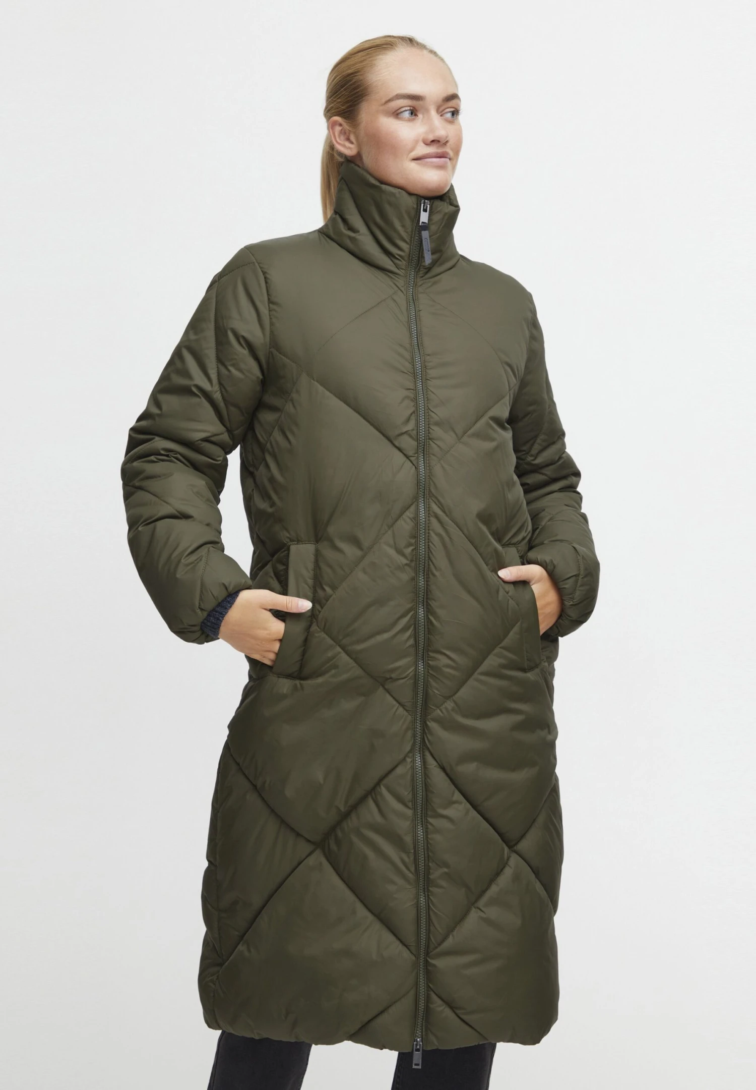 OXMO OXBONNIE - Winter Coat - Olive Night 1 OXMO OXBONNIE - Winter Coat - Olive Night