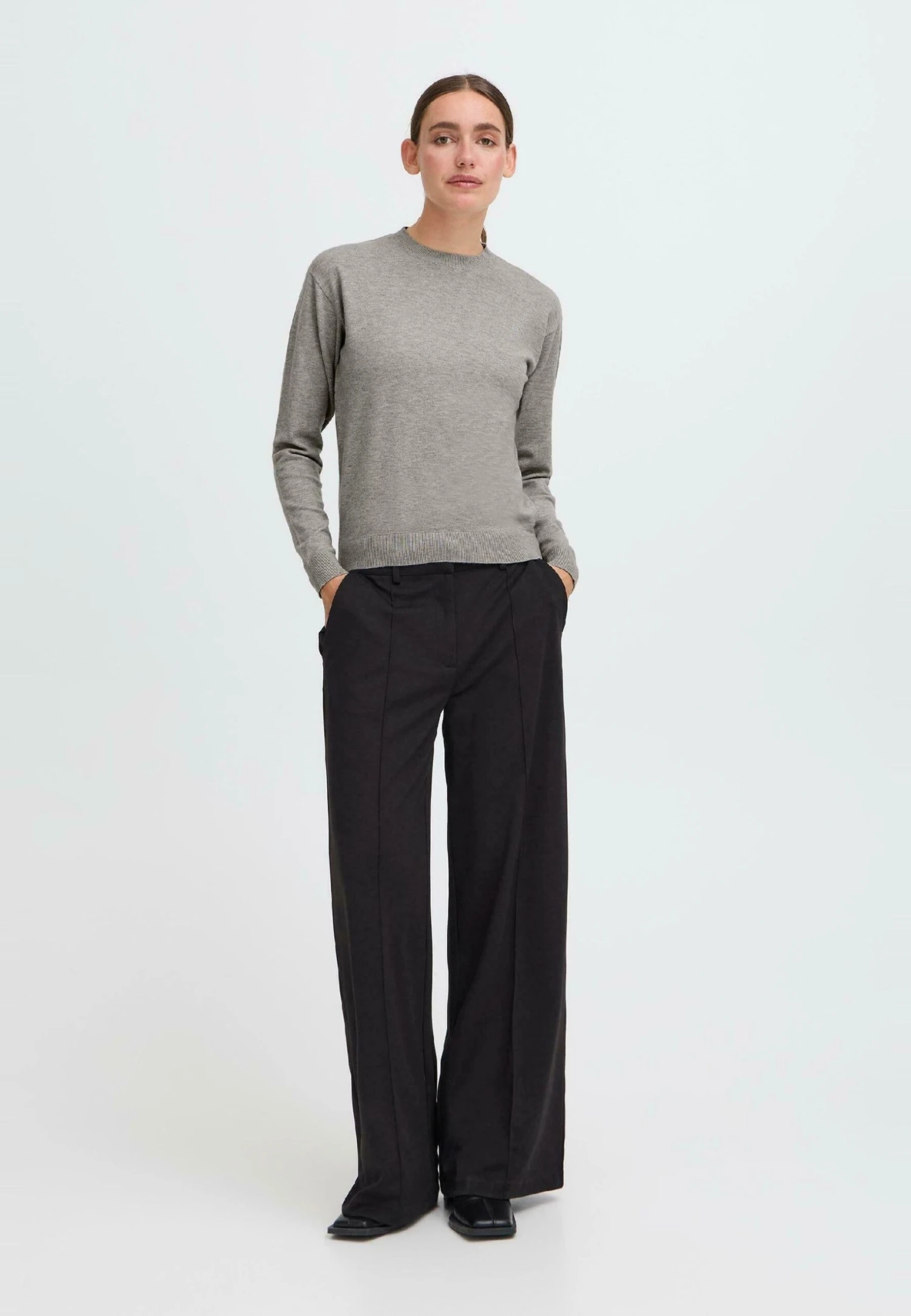 OXMO IHSCANNY - Jumper - Grey Melange 2 OXMO IHSCANNY - Jumper - Grey Melange - Image 2