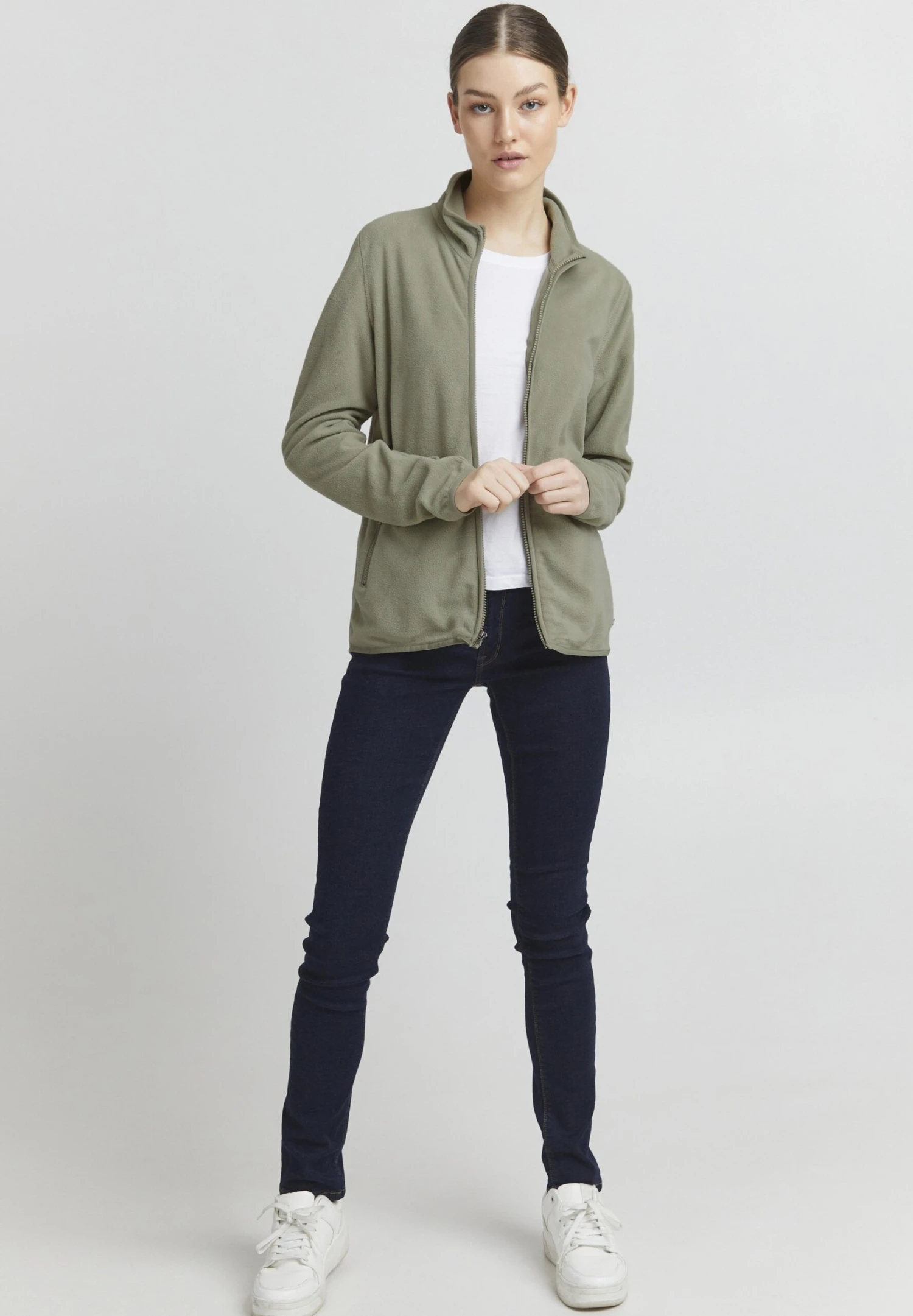OXMO OXRIKKA - Fleece Jacket - Seagrass 2 OXMO OXRIKKA - Fleece Jacket - Seagrass - Image 2