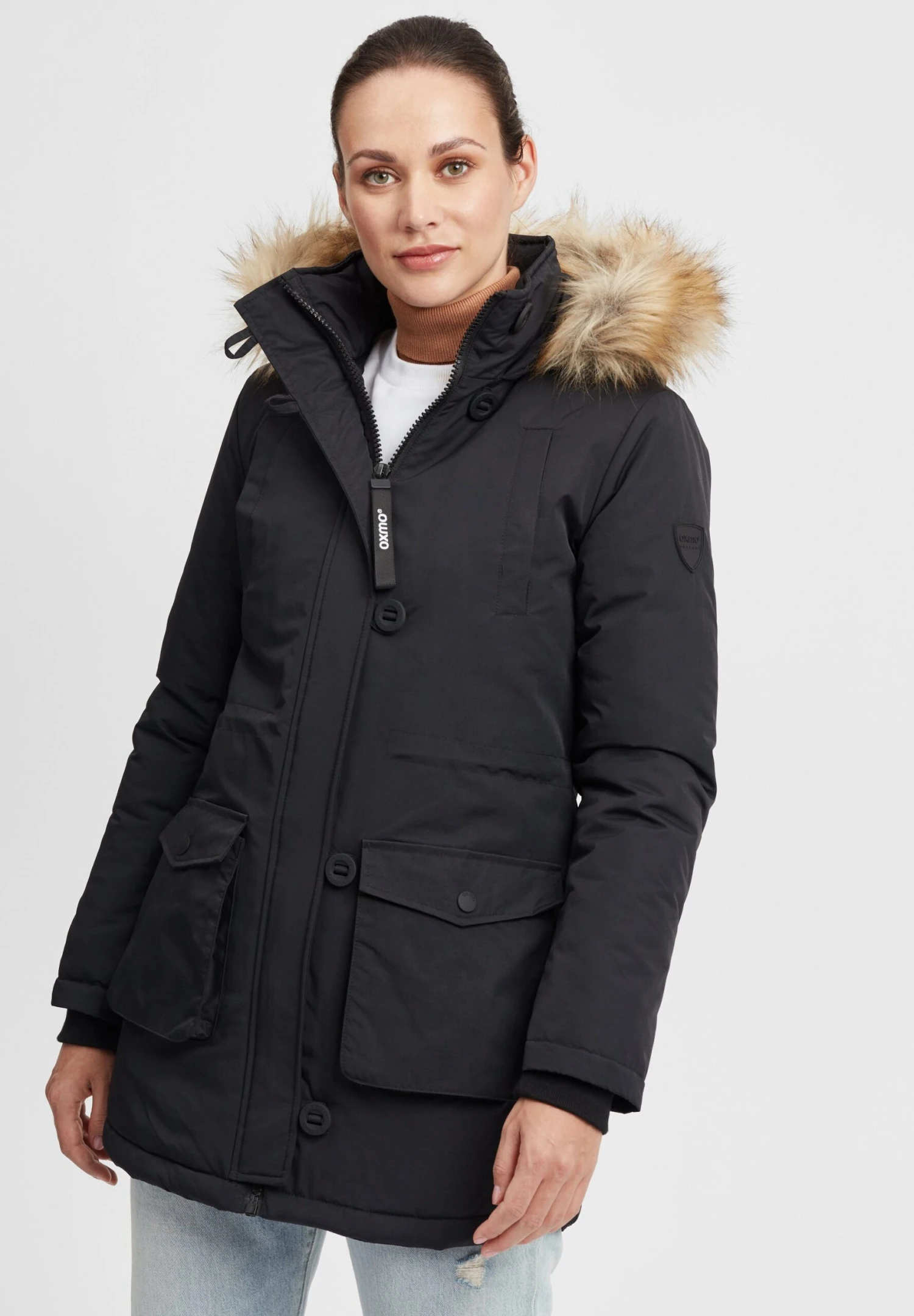 OXMO OXActa - Winter Coat - Black 1 OXMO OXActa - Winter Coat - Black