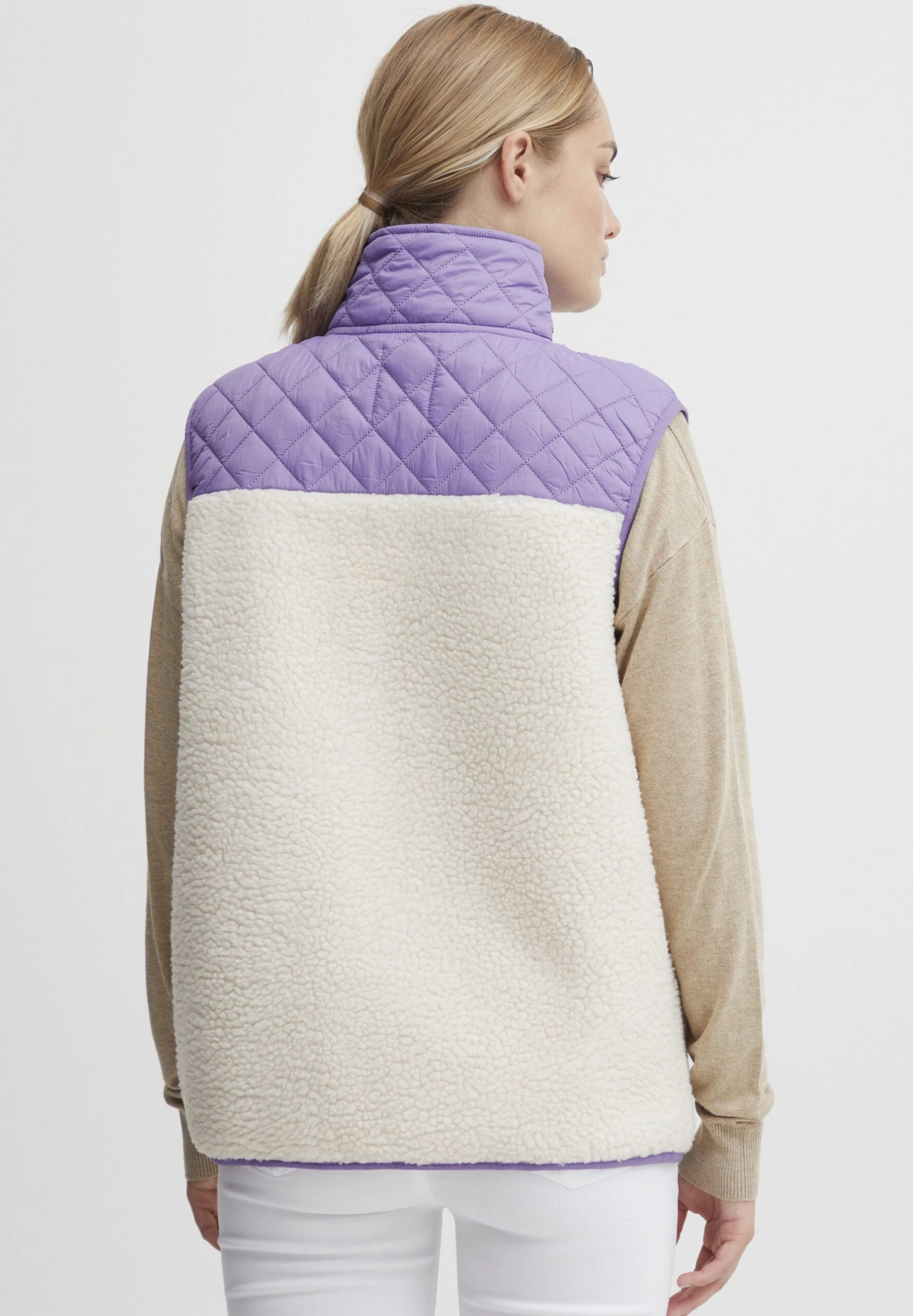 OXMO OXBETTY - Waistcoat - Sunlit Allium Mix 3 OXMO OXBETTY - Waistcoat - Sunlit Allium Mix - Image 3