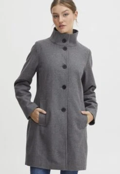 OXMO OXValerine - Classic Coat - Medium Grey Melange