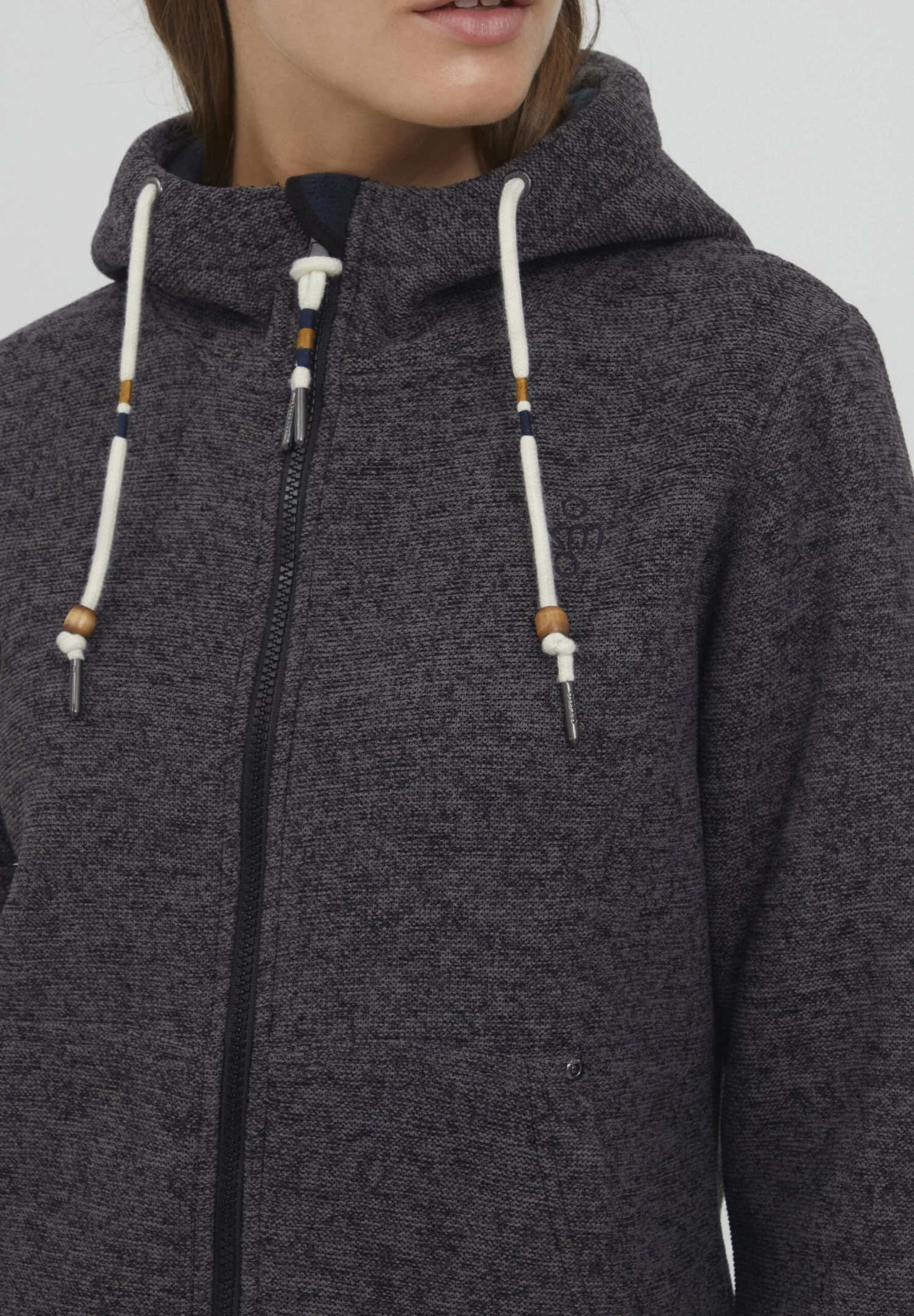 OXMO OXFia - Zip-up Sweatshirt - Black 4 OXMO OXFia - Zip-up Sweatshirt - Black - Image 4