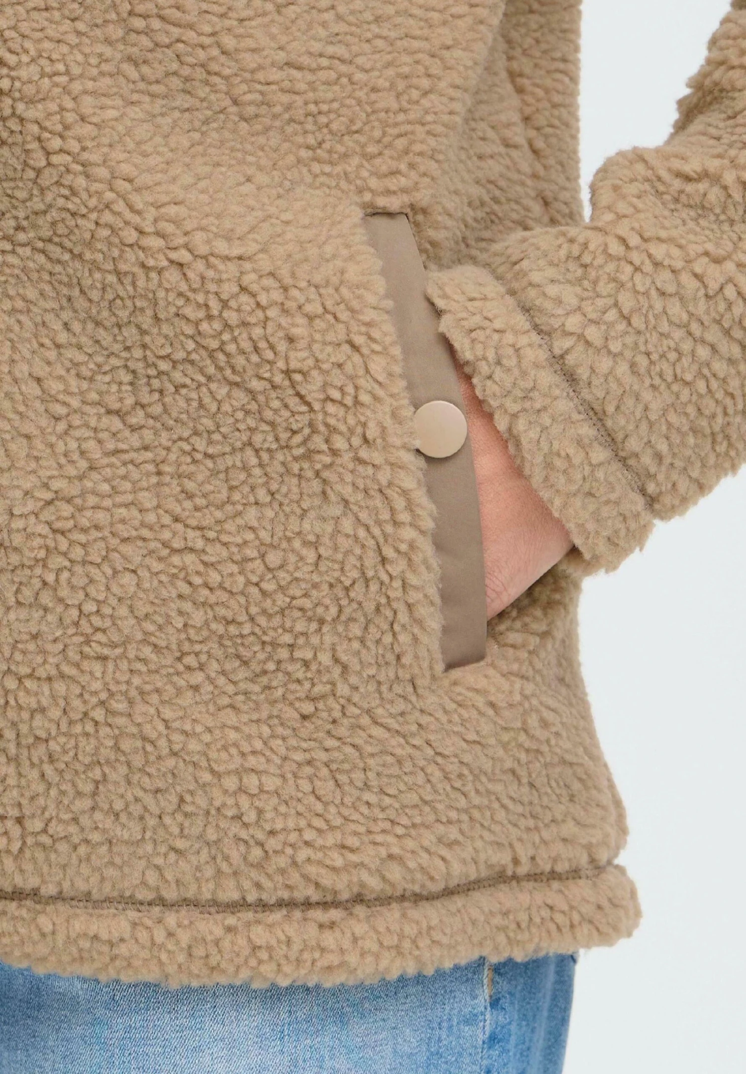 OXMO OXABBY TEDDY - Fleece Jacket - Dune 5 OXMO OXABBY TEDDY - Fleece Jacket - Dune - Image 5