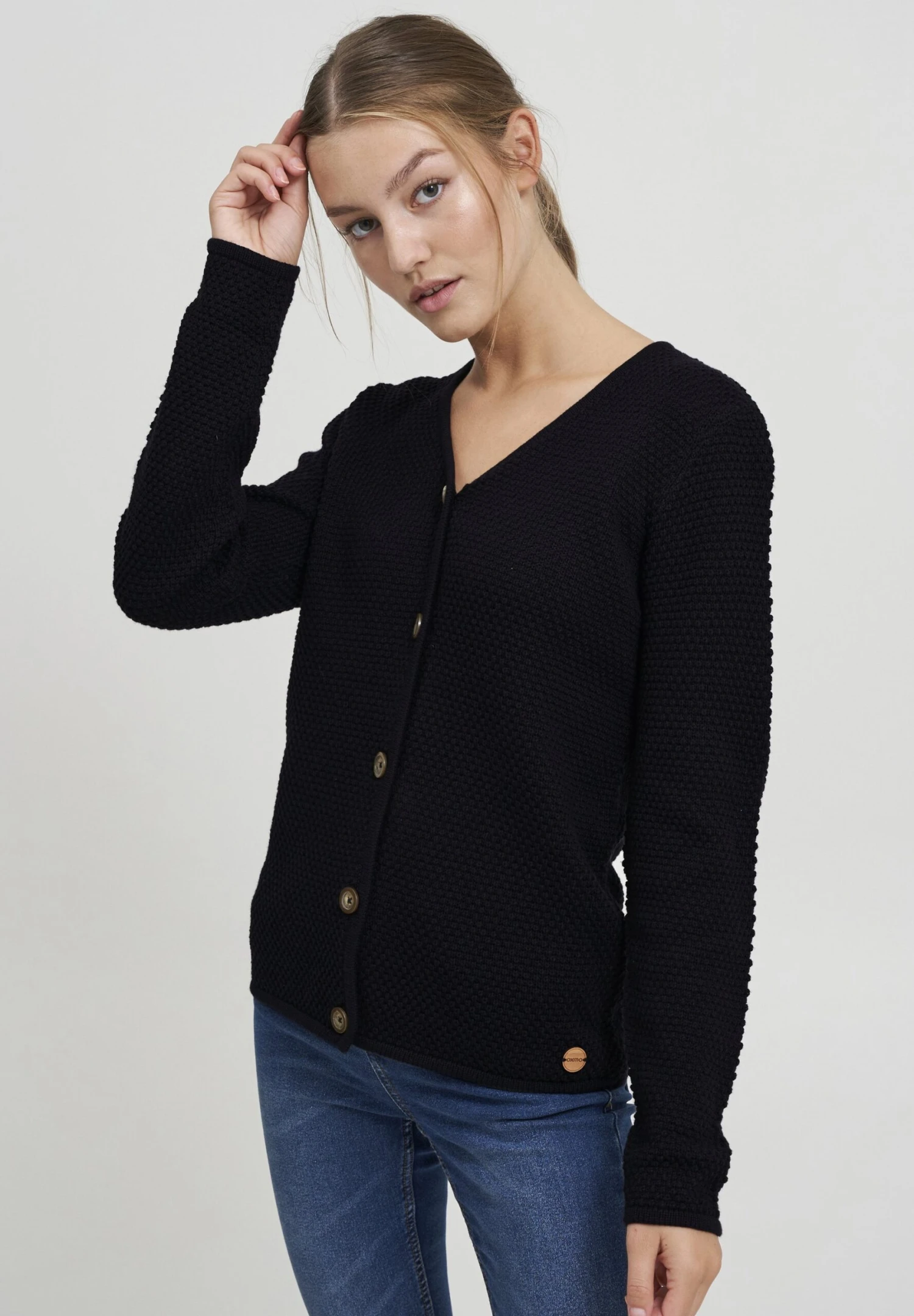 OXMO OXHelga - Cardigan - Black 1 OXMO OXHelga - Cardigan - Black