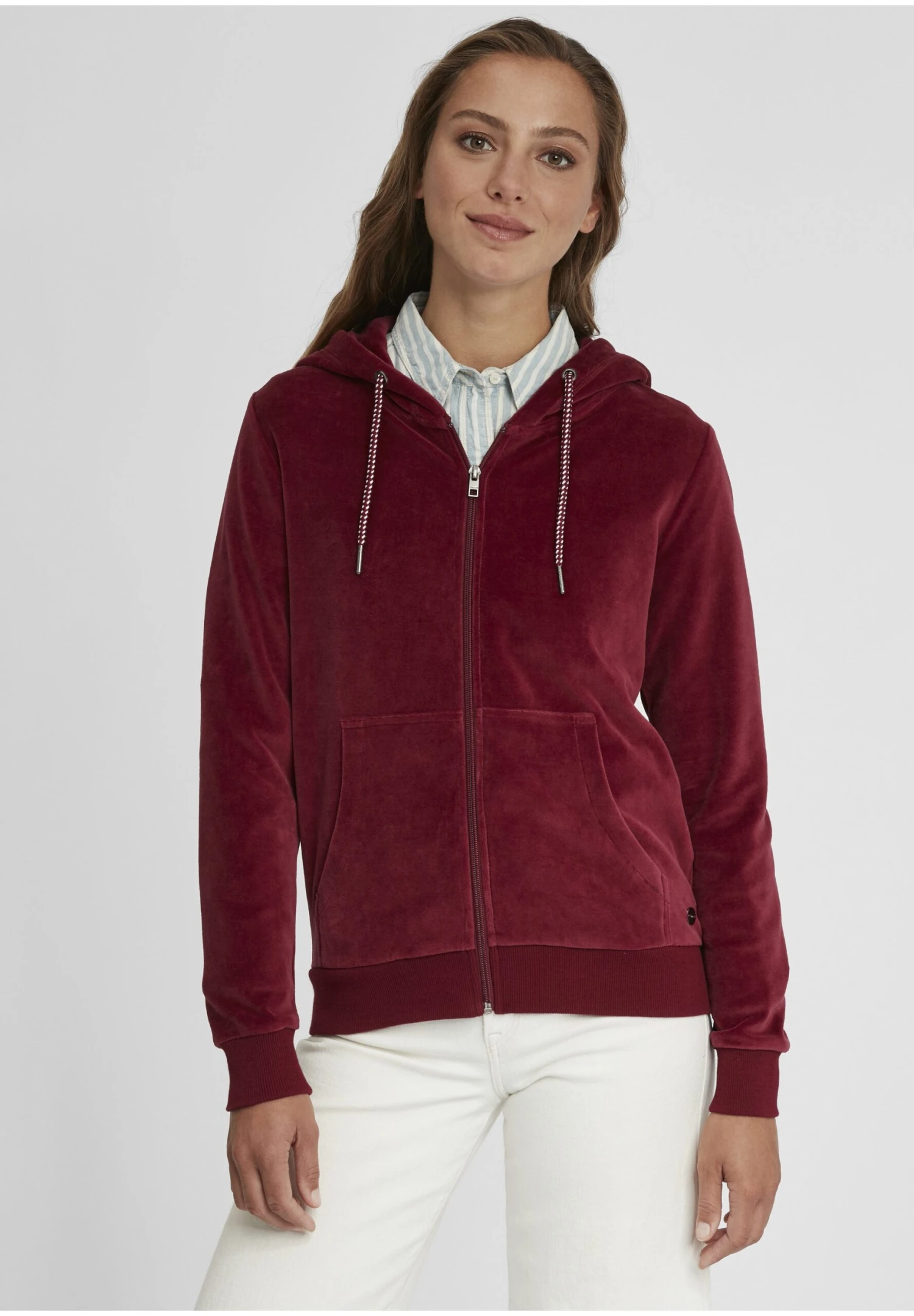 OXMO OXVICKY - Zip-up Sweatshirt - Wine Red 1 OXMO OXVICKY - Zip-up Sweatshirt - Wine Red