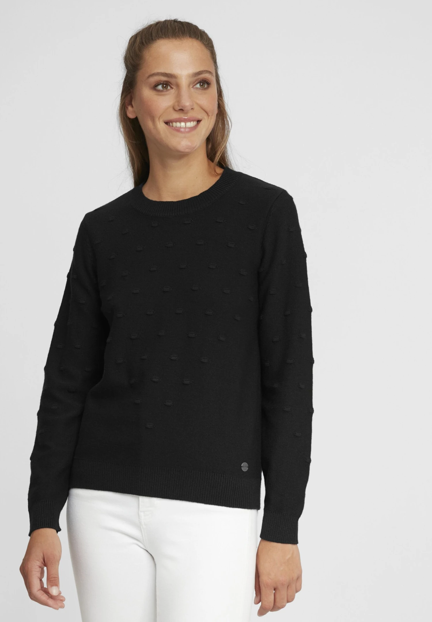 OXMO OXDOTTA - Jumper - Black 1 OXMO OXDOTTA - Jumper - Black
