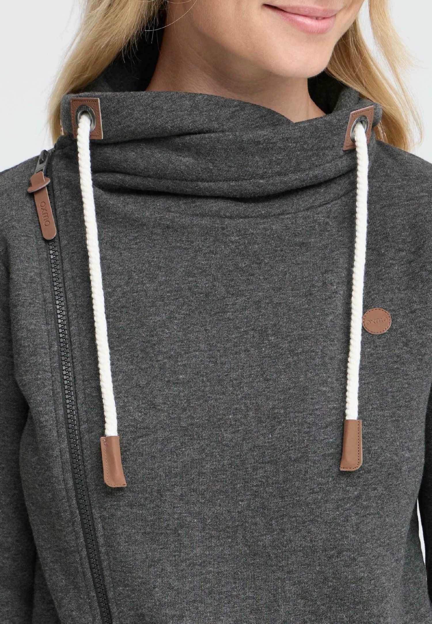 OXMO OXMILLE TUBEZIP - Zip-up Sweatshirt - Dark Grey Melange 4 OXMO OXMILLE TUBEZIP - Zip-up Sweatshirt - Dark Grey Melange - Image 4