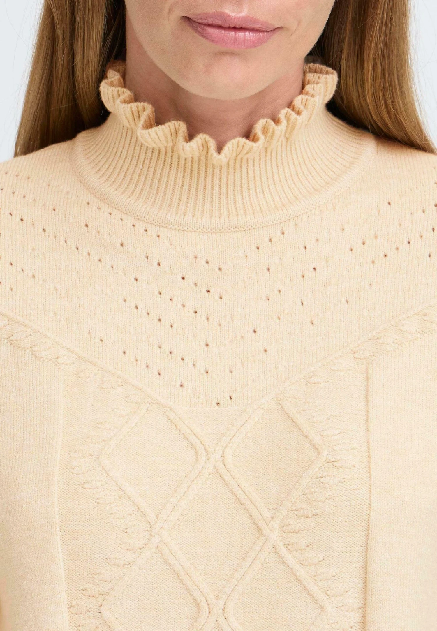 OXMO BMMNERA - Jumper - Oatmeal Melange 4 OXMO BMMNERA - Jumper - Oatmeal Melange - Image 4