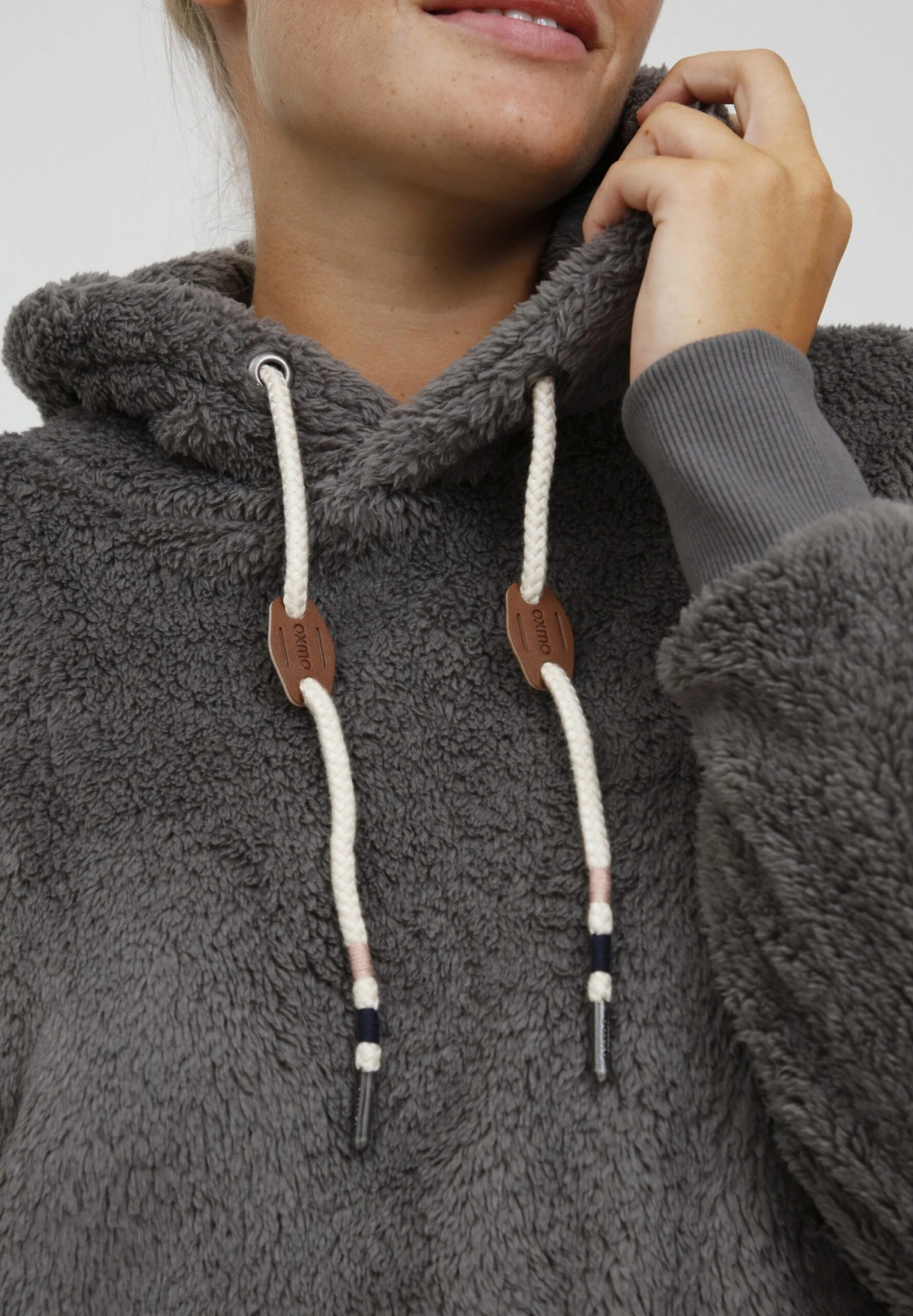 OXMO OXAnniken - Fleece Jumper - Castlerock 4 OXMO OXAnniken - Fleece Jumper - Castlerock - Image 4