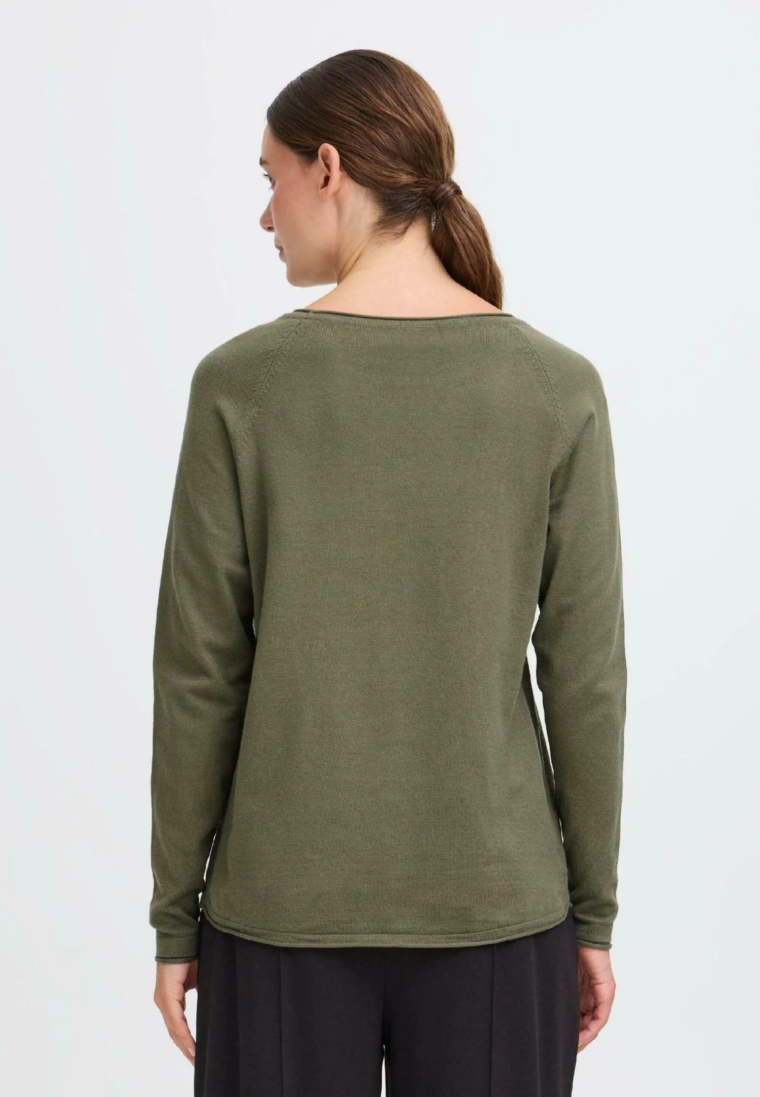 OXMO FRKEANA - Jumper - Dusty Olive 3 OXMO FRKEANA - Jumper - Dusty Olive - Image 3