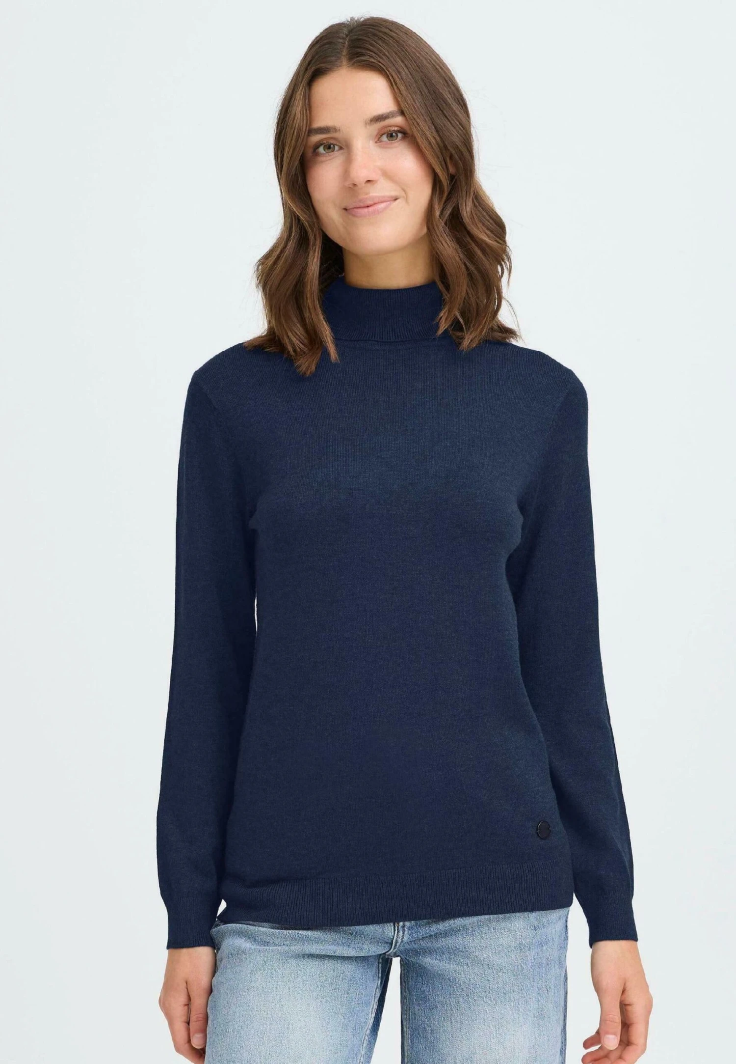 OXMO OXAIDA ROLLNECK - Jumper - Total Eclipse Melange 1 OXMO OXAIDA ROLLNECK - Jumper - Total Eclipse Melange