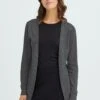 OXMO OXAIDA - Cardigan - Dark Grey Melange