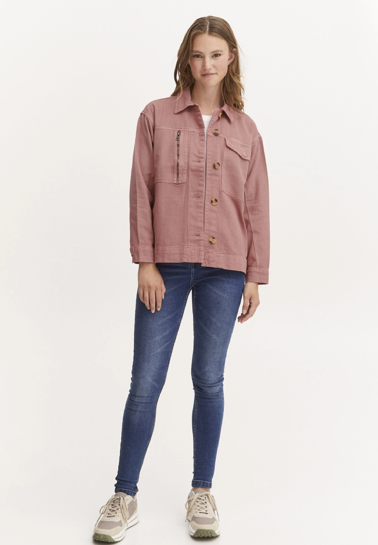 OXMO OXTAMI - Denim Jacket - Ash Rose 2 OXMO OXTAMI - Denim Jacket - Ash Rose - Image 2